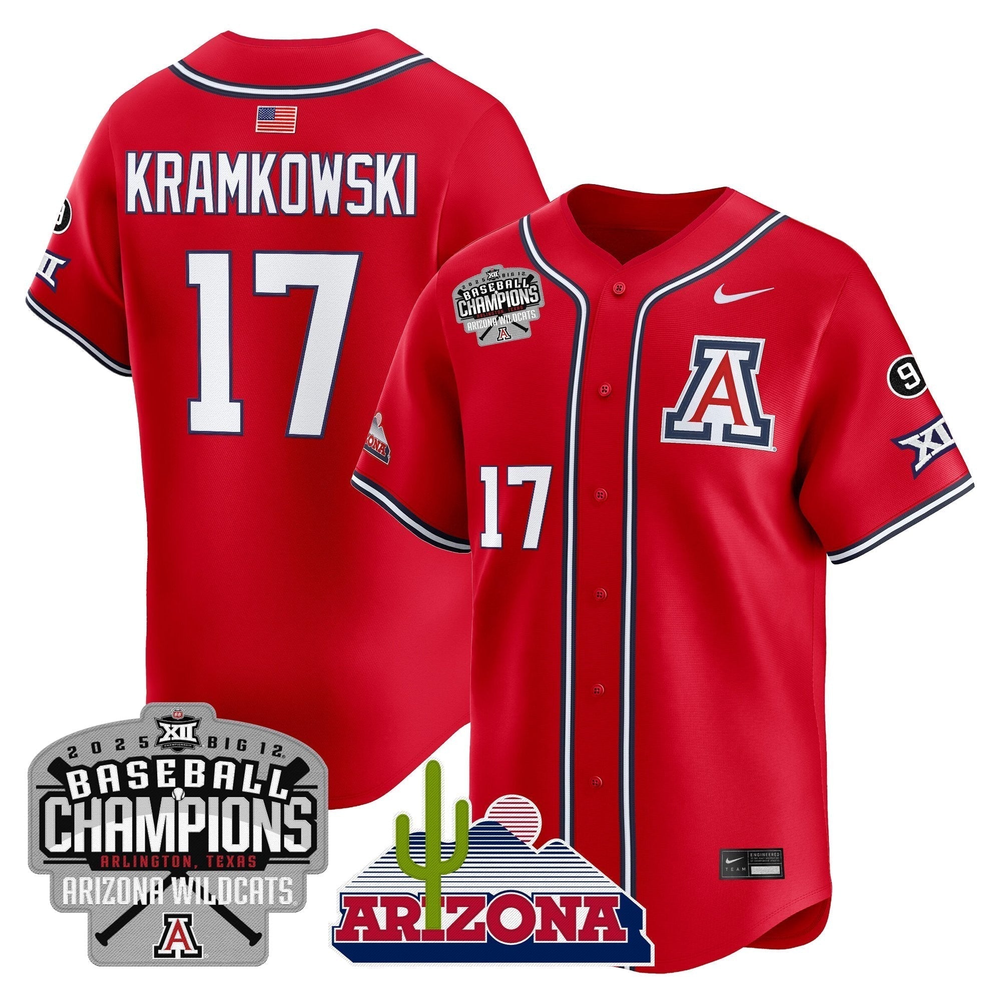 ARIZ 2025 Big 12 Champions Vapor Premier Limited Jersey - All Stitched