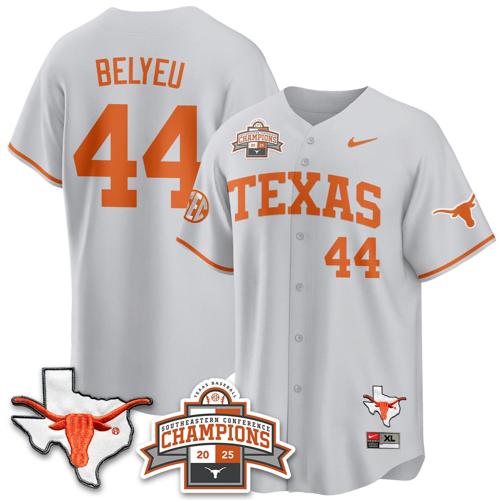 Texas Baseball 2025 Southeastern Conference Champions Men Jersey - All Stitched