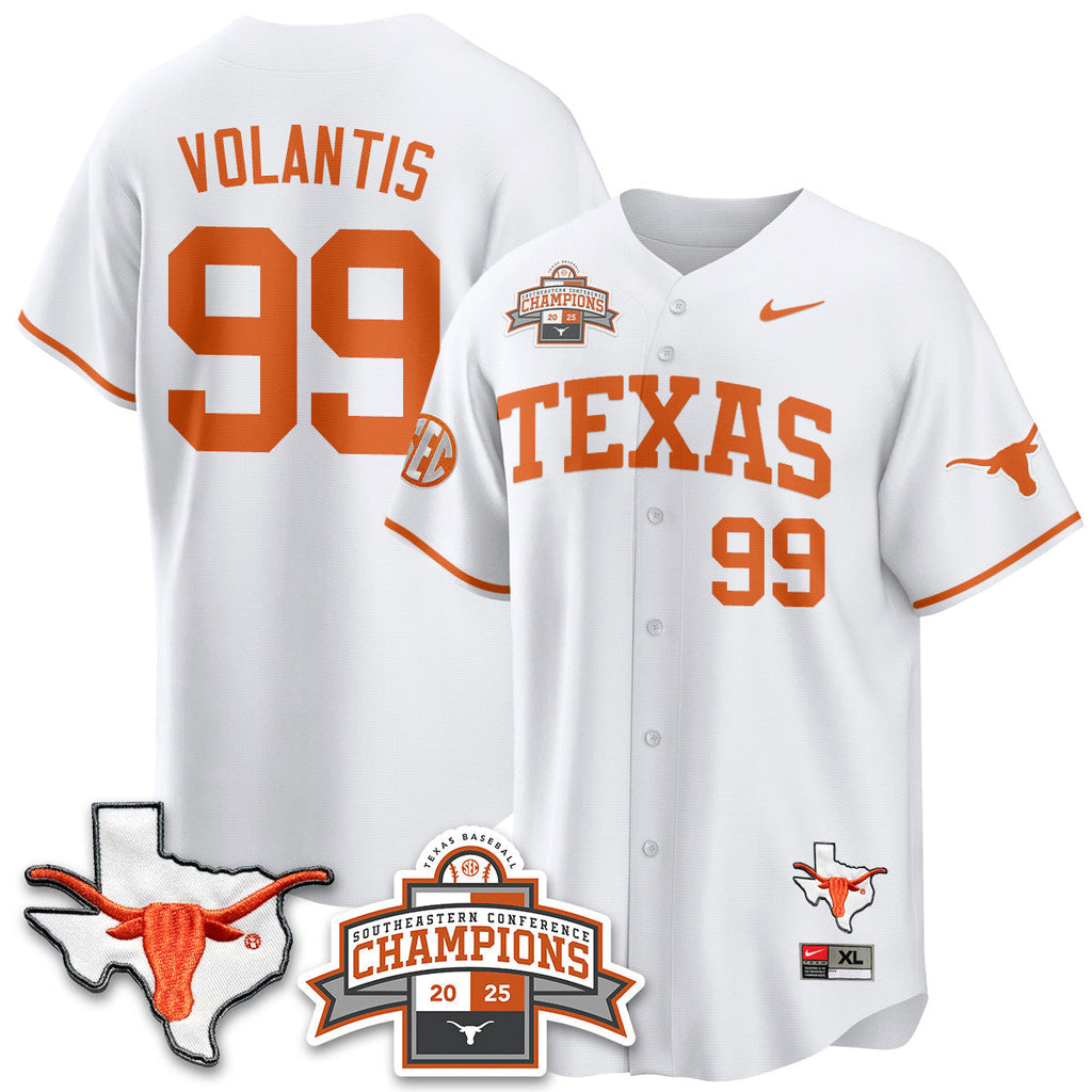 Texas Baseball 2025 Southeastern Conference Champions Men Jersey - All Stitched