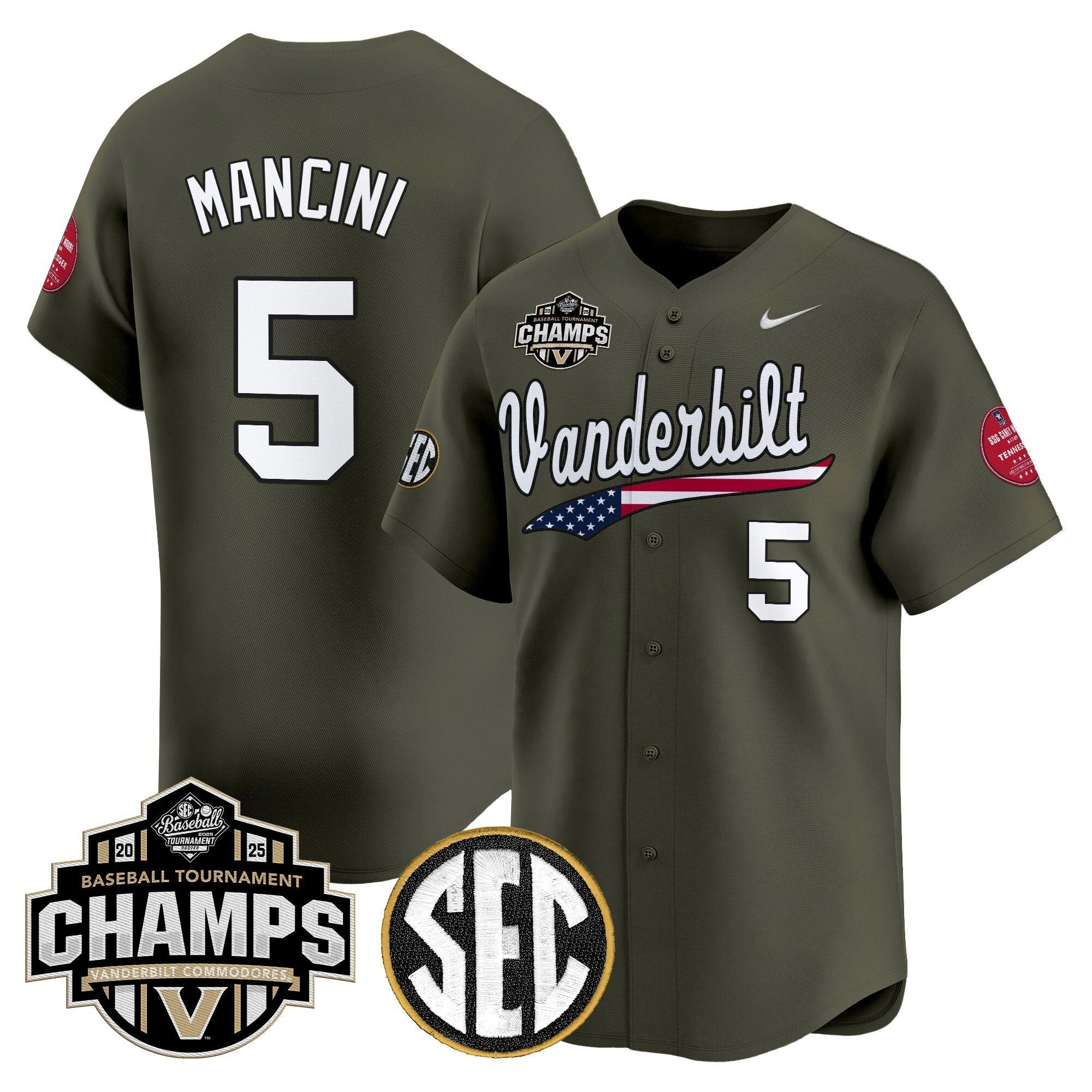 Vanderbilt Commodores 2025 SEC Conference Tournament Champions Vapor Premier Limited Jersey - All Stitched