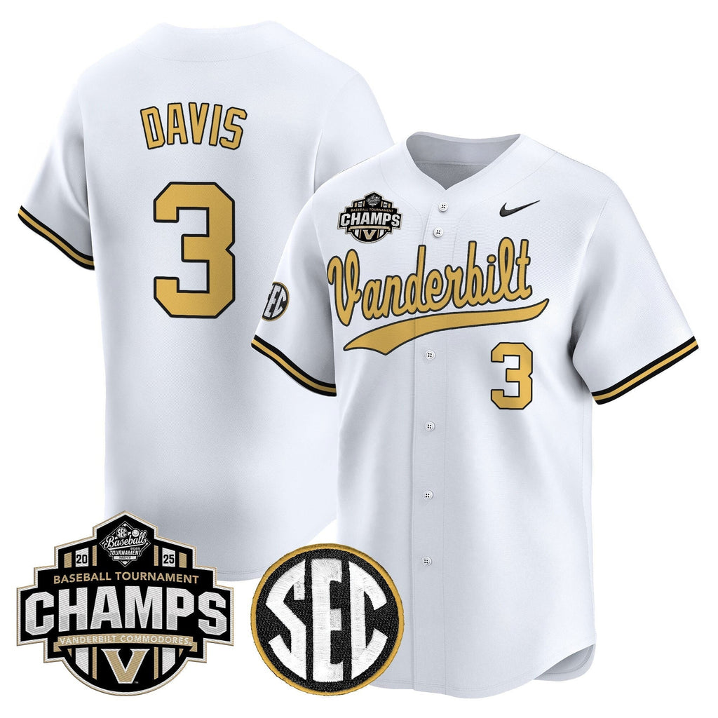 Vanderbilt Commodores 2025 SEC Conference Tournament Champions Vapor Premier Limited Jersey - All Stitched