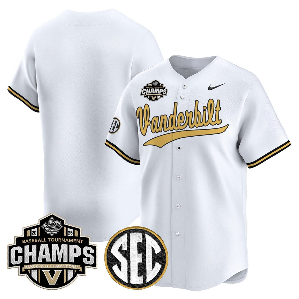 Vanderbilt Commodores 2025 SEC Conference Tournament Champions Vapor Premier Limited Jersey - All Stitched