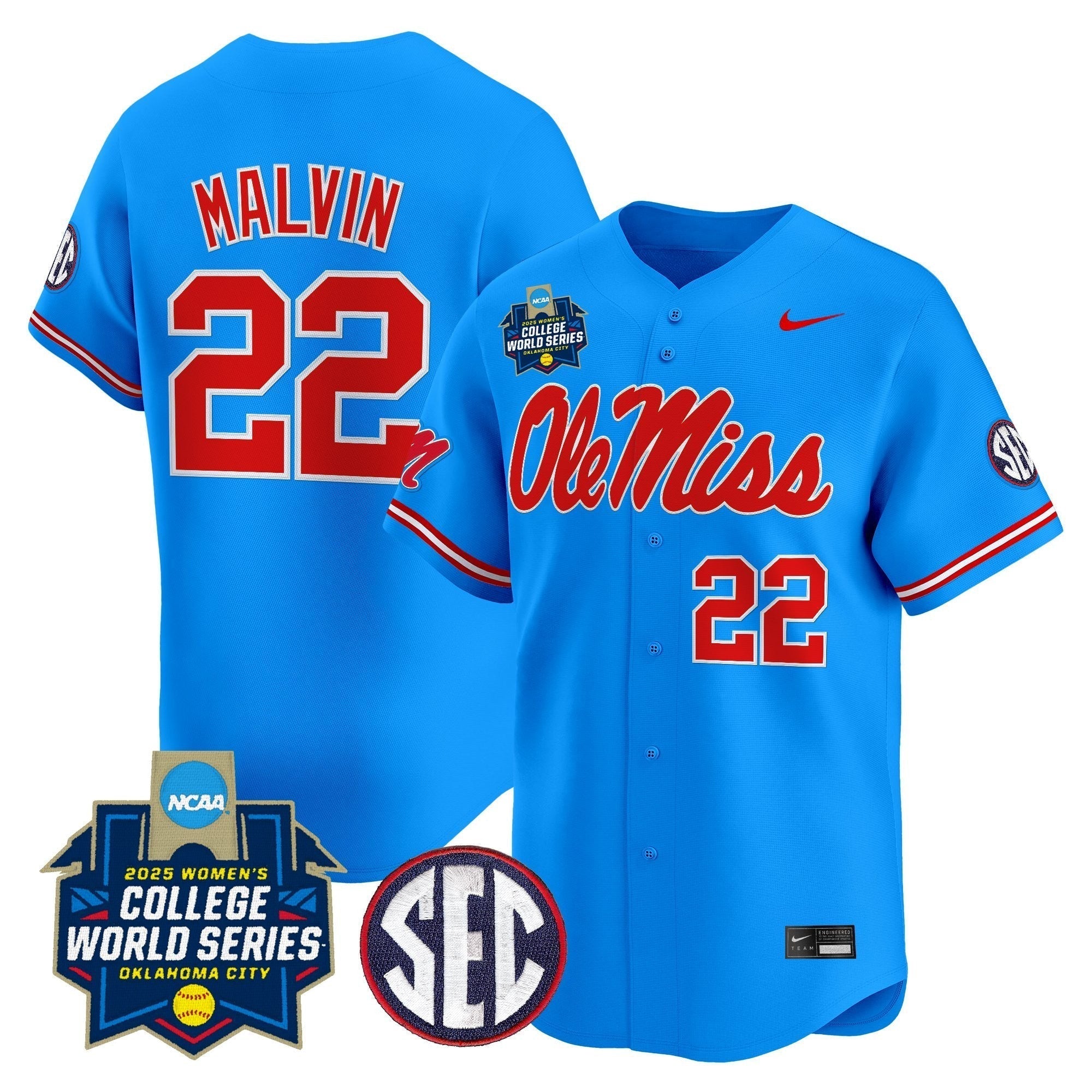 OMR Softball 2025 World Series (WCWS) Vapor Premier Limited Jersey - All Stitched