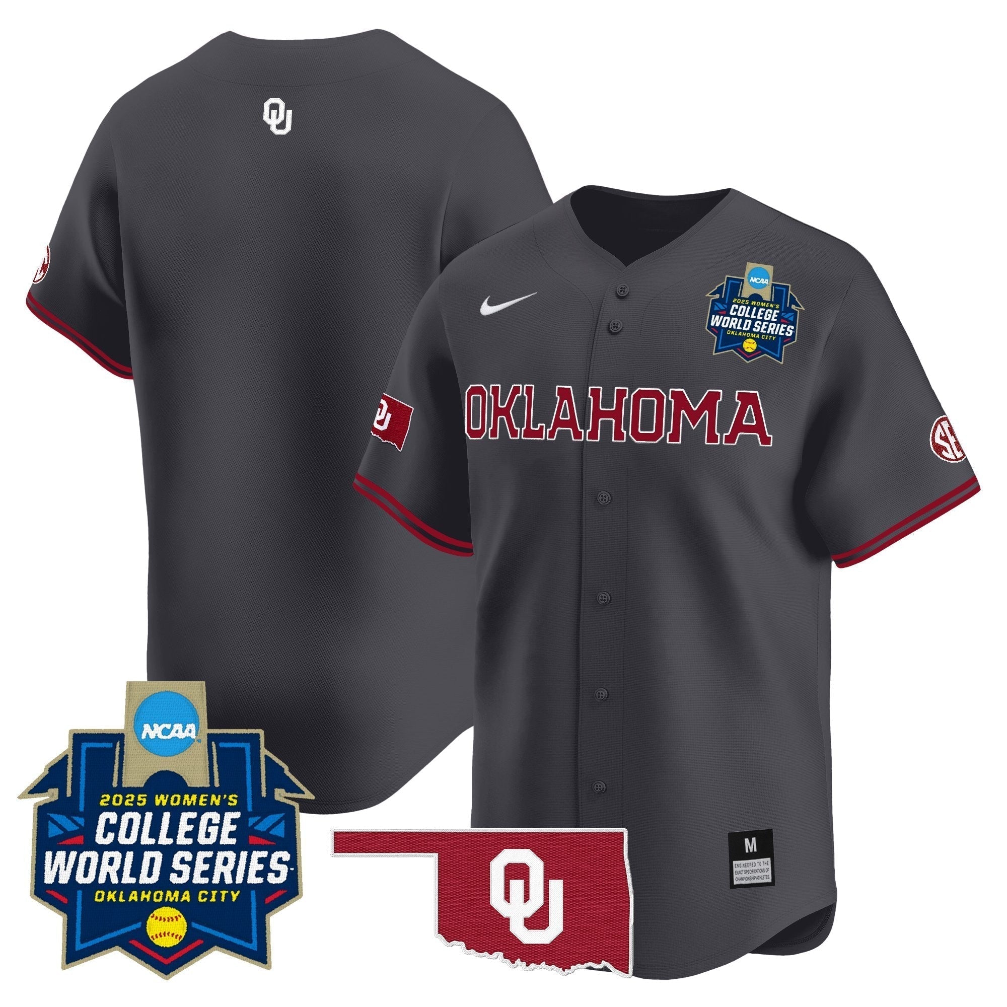 OU Softball 2025 World Series (WCWS) Vapor Premier Limited Jersey - All Stitched