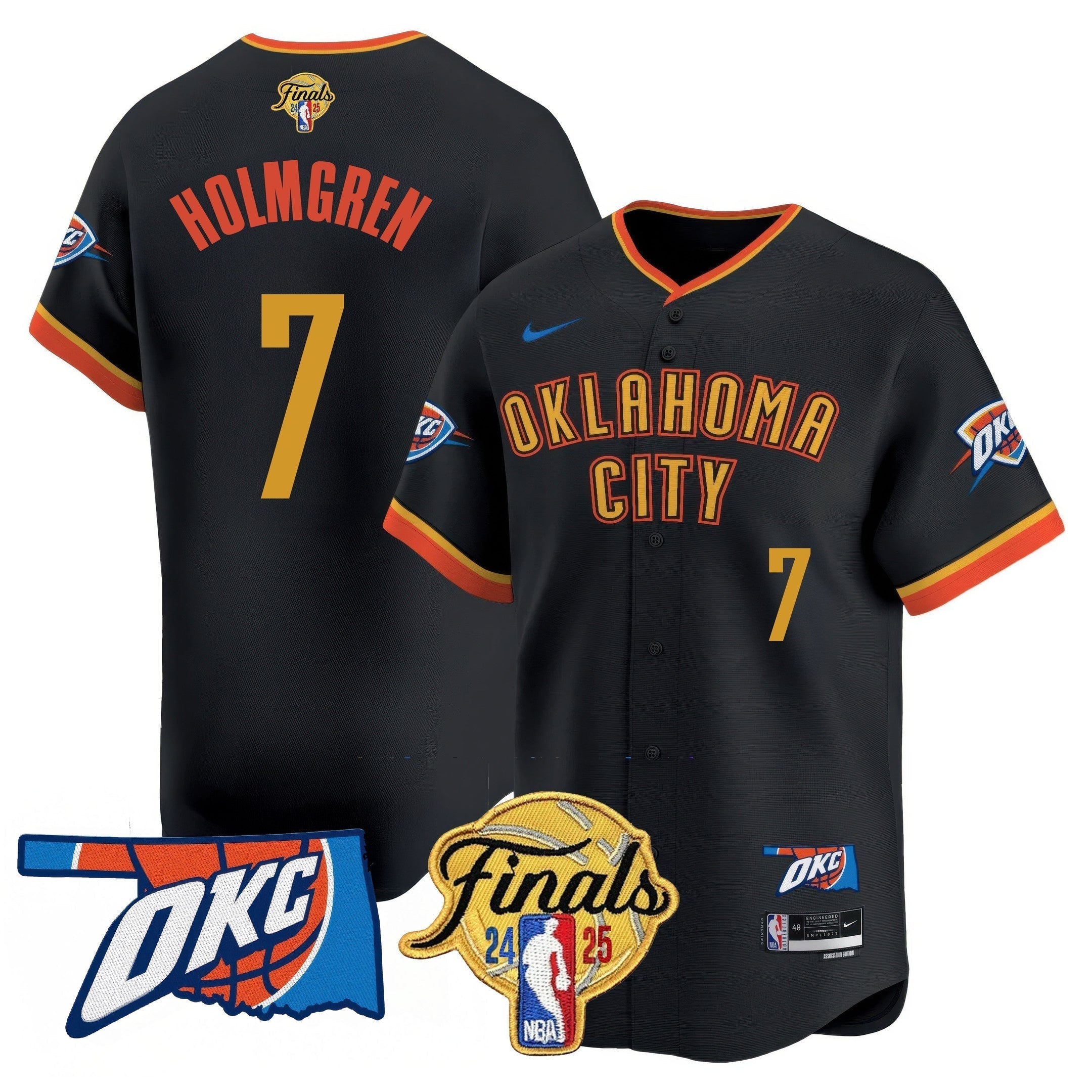 OKC Baseball Men Jersey - Final Patch - All Stitched