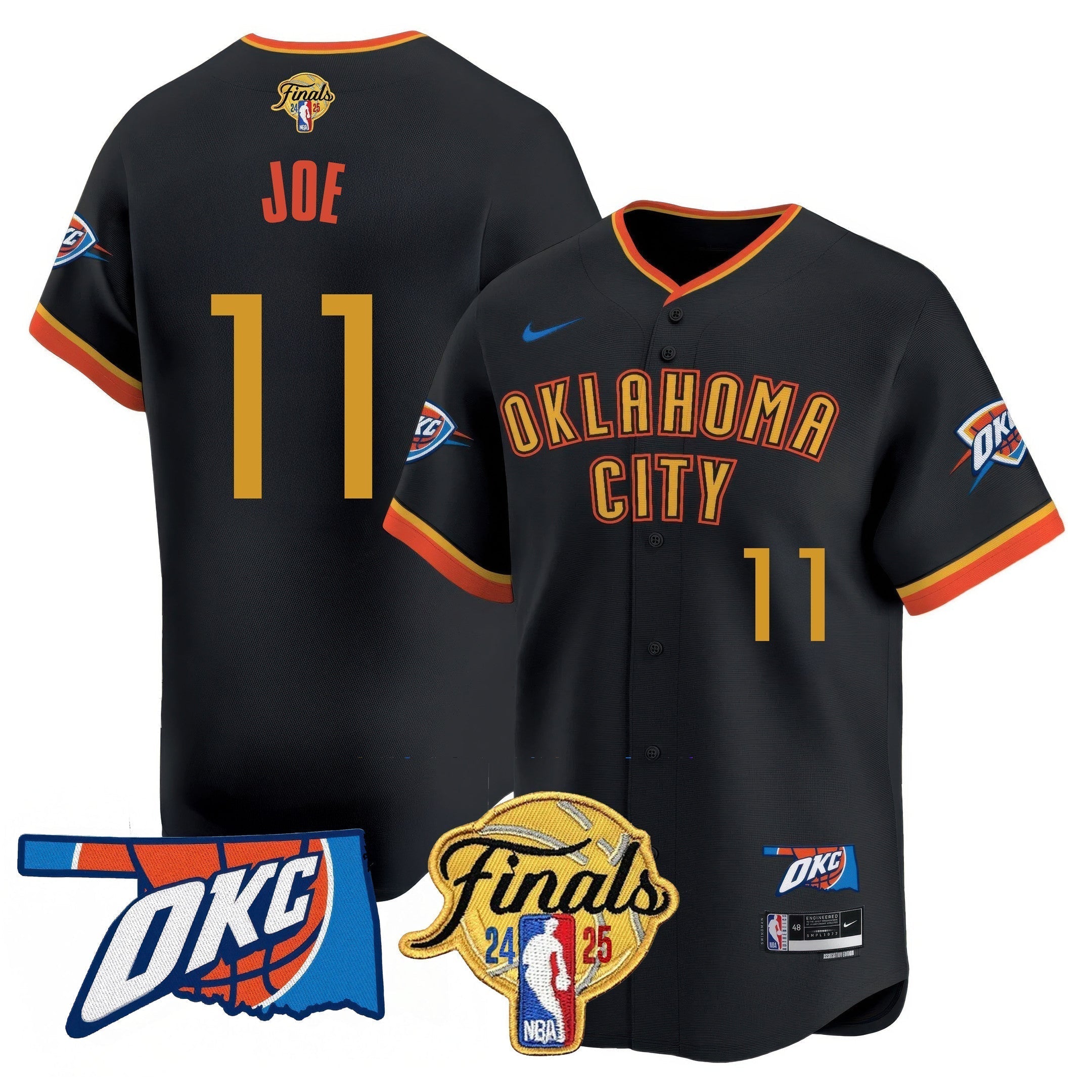 OKC Baseball Men Jersey - Final Patch - All Stitched