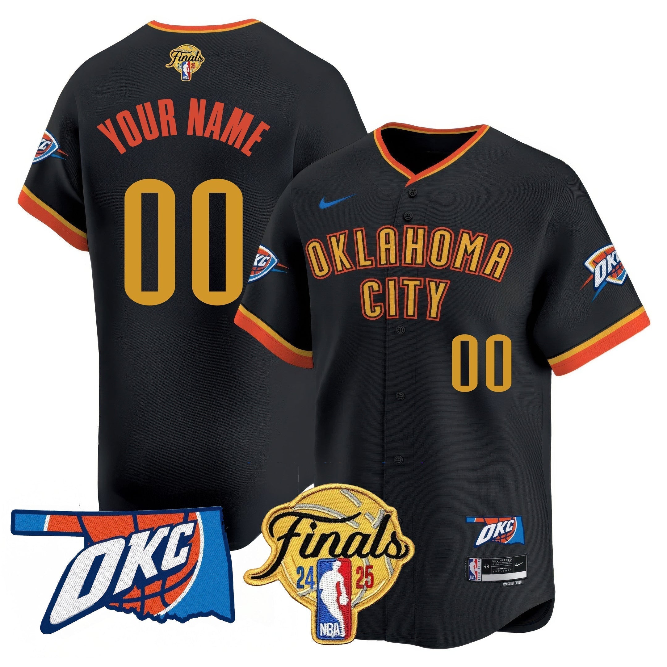 OKC Baseball Jersey - Final Patch - All Stitched
