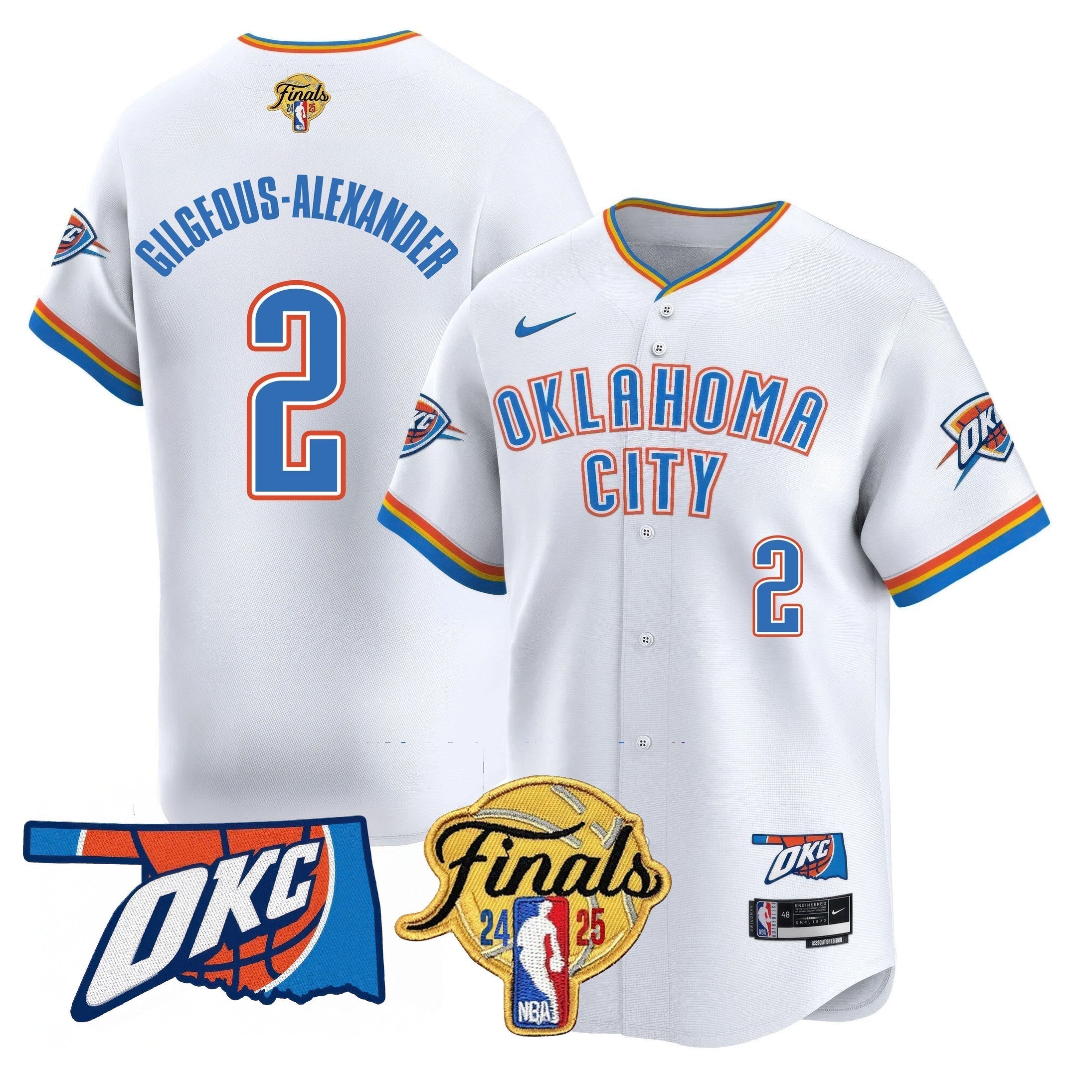 OKC Baseball Jersey - Final Patch - All Stitched