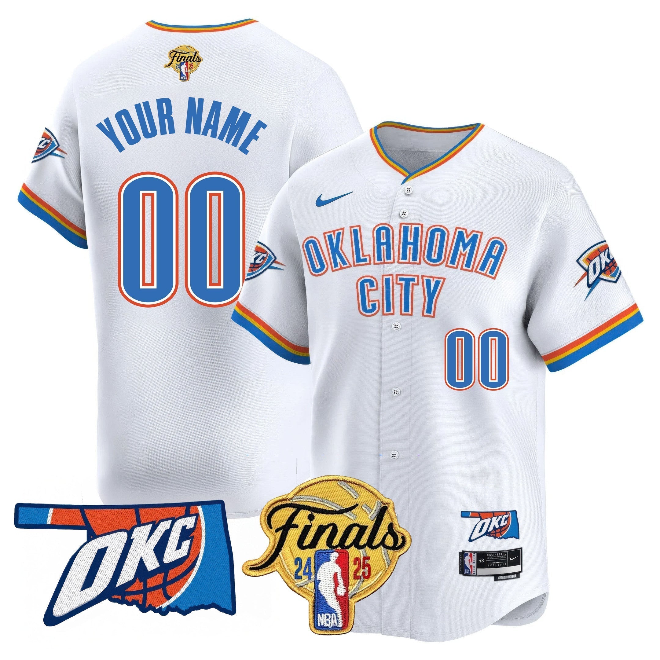 OKC Baseball Jersey - Final Patch - All Stitched