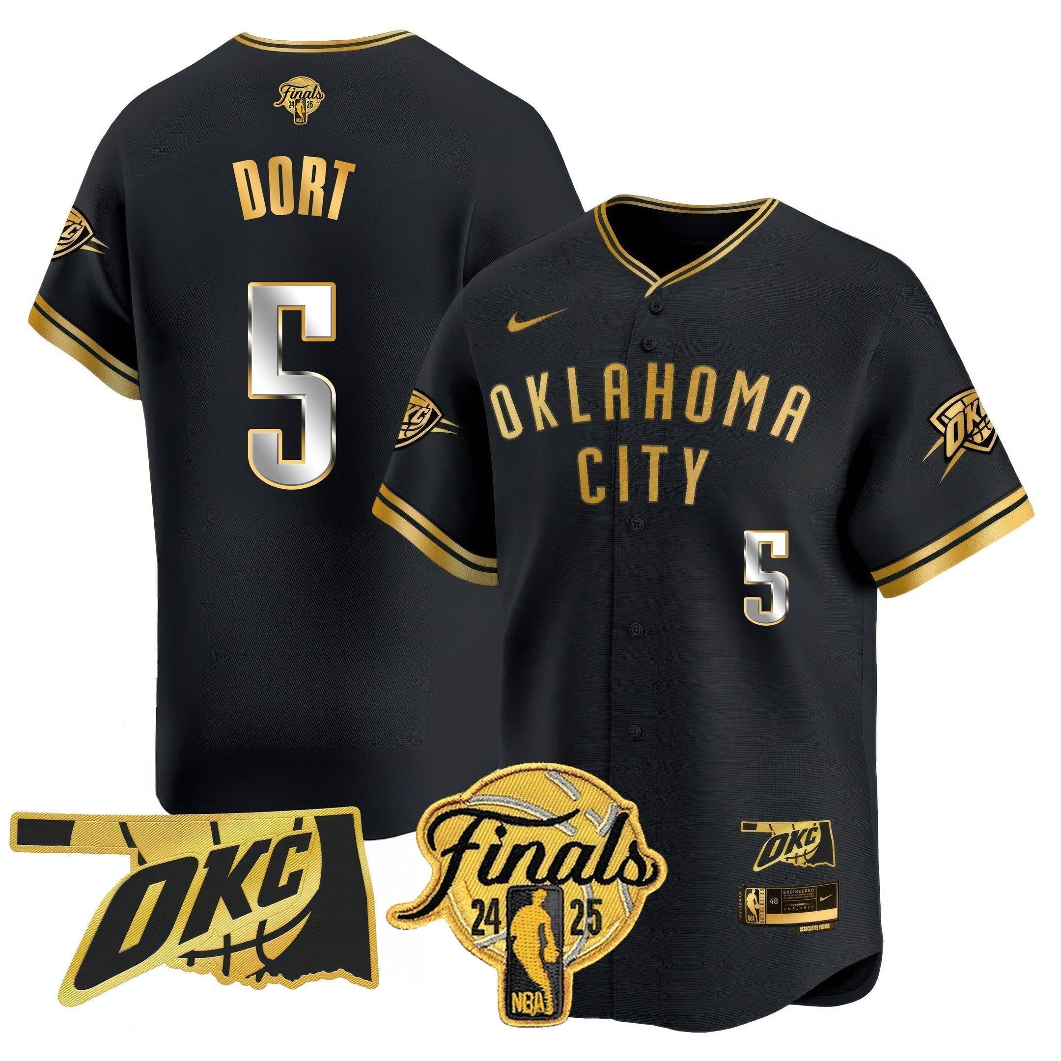 OKC Baseball Jersey - Final Patch - All Stitched