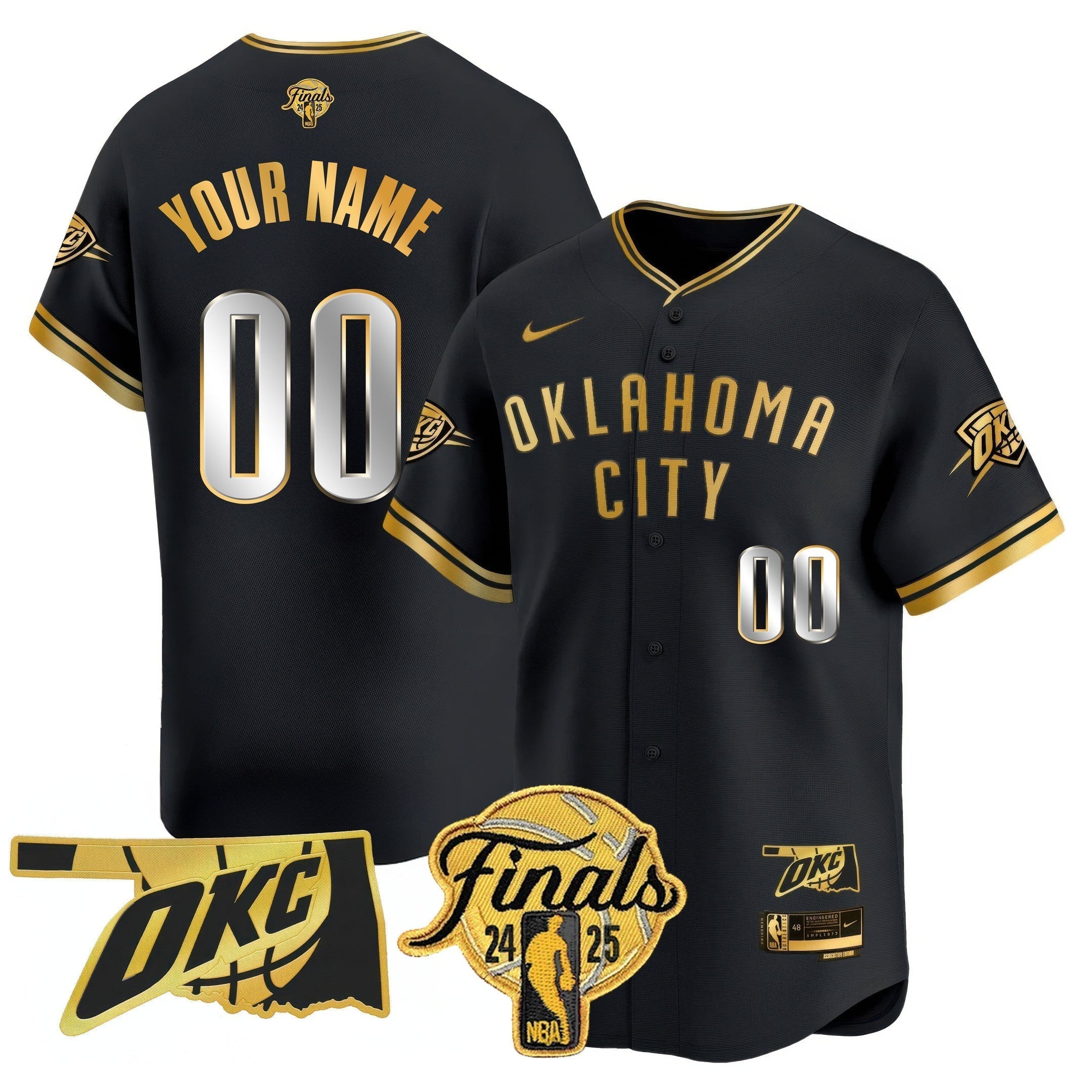 OKC Baseball Jersey - Final Patch - All Stitched