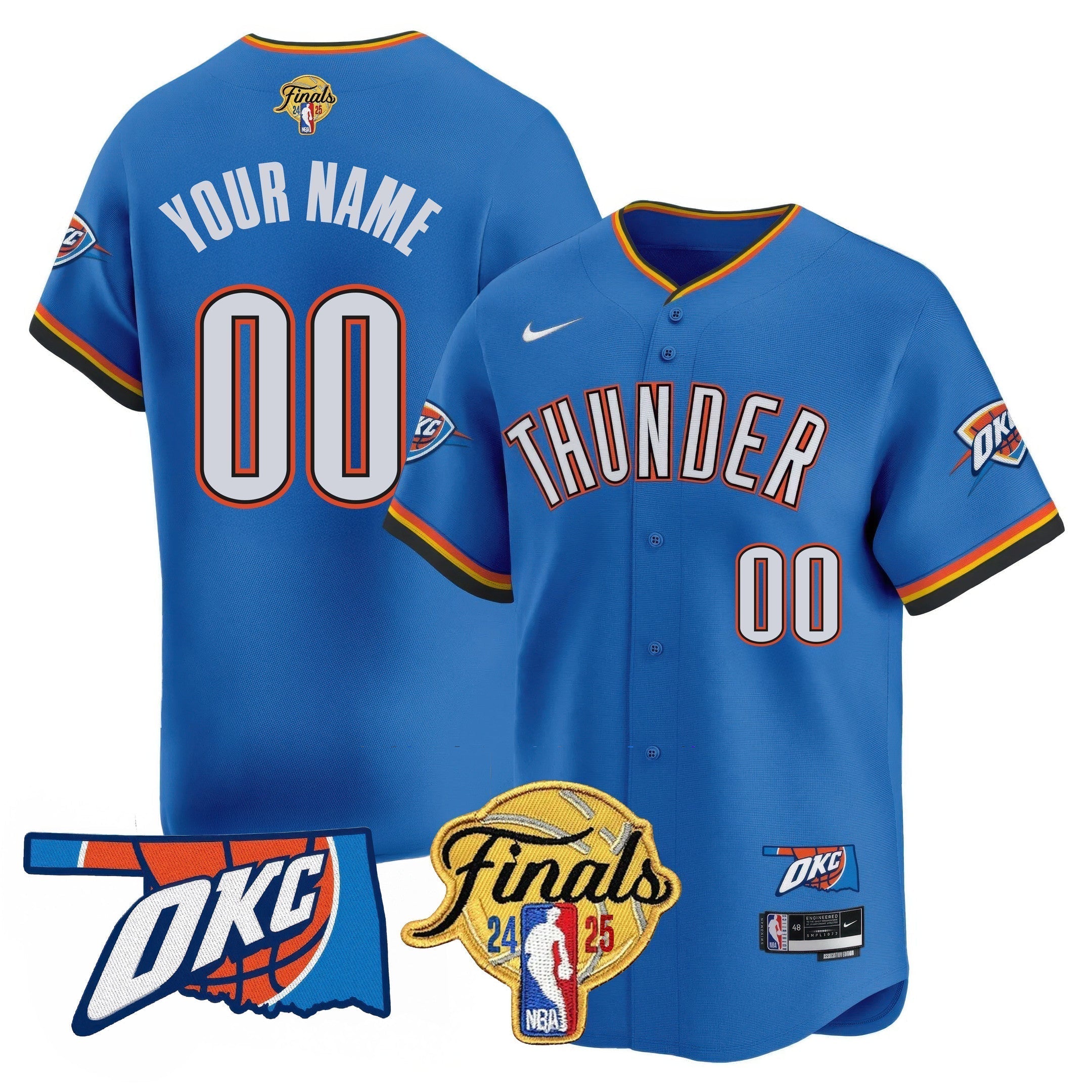OKC Baseball Jersey - Final Patch - All Stitched