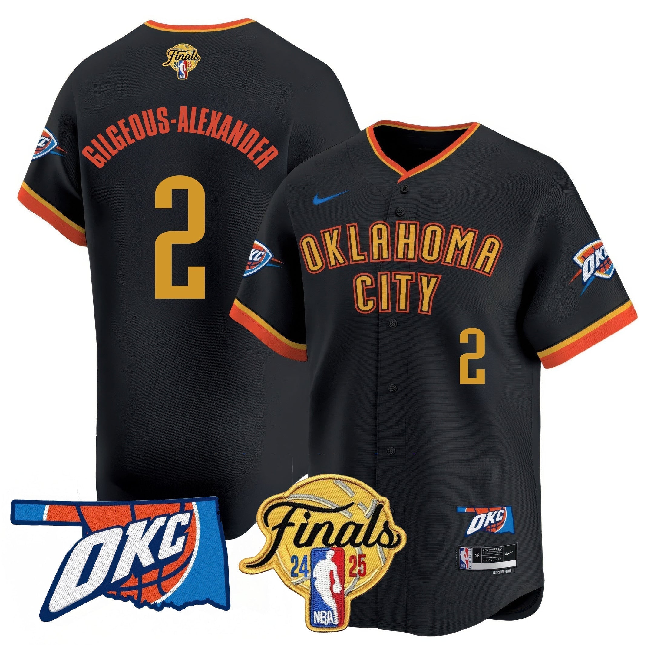 OKC Baseball Men Jersey - Final Patch - All Stitched