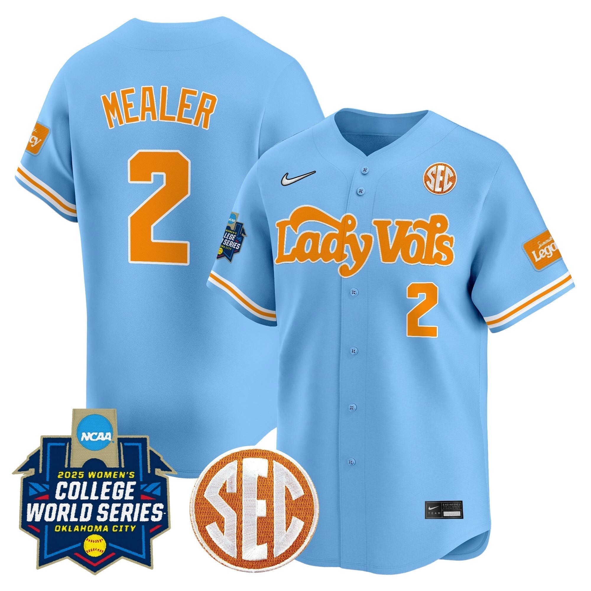 TENN Softball 2025 World Series (WCWS) Vapor Premier Limited Jersey - All Stitched