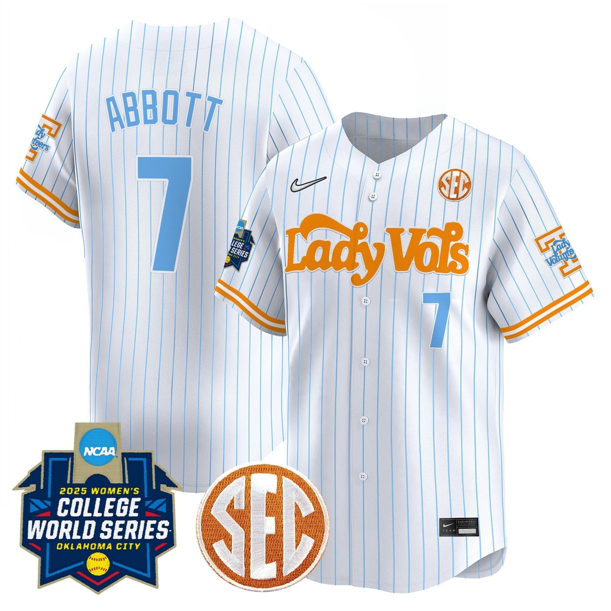 TENN Softball 2025 World Series (WCWS) Vapor Premier Limited Jersey - All Stitched