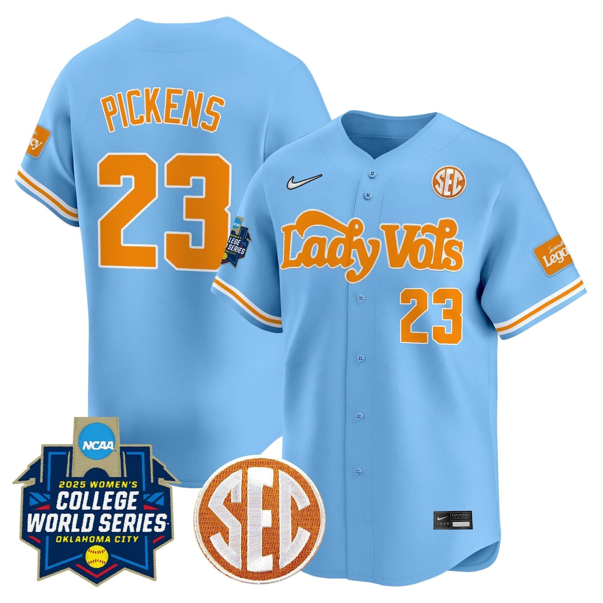 TENN Softball 2025 World Series (WCWS) Vapor Premier Limited Jersey - All Stitched