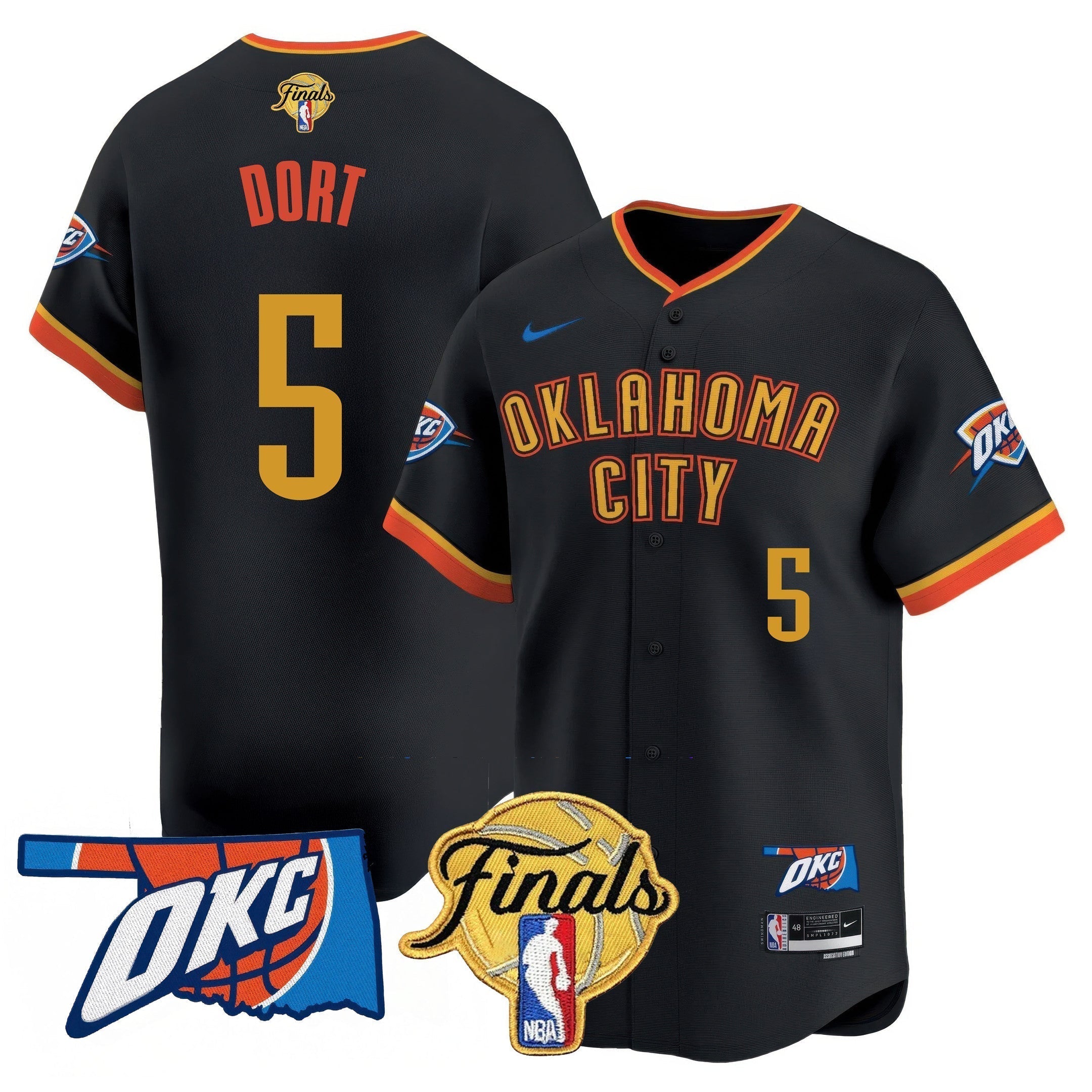OKC Baseball Men Jersey - Final Patch - All Stitched