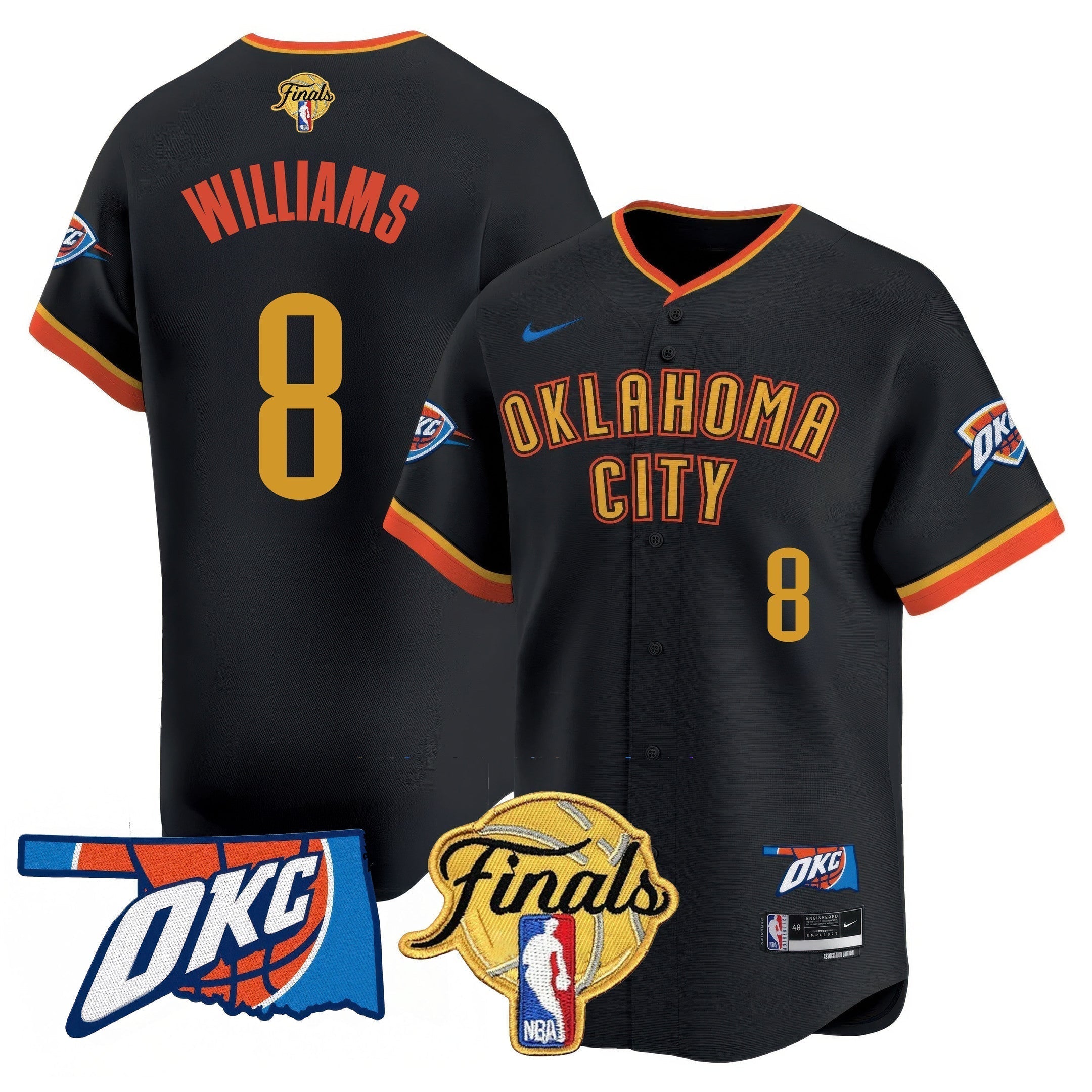 OKC Baseball Men Jersey - Final Patch - All Stitched