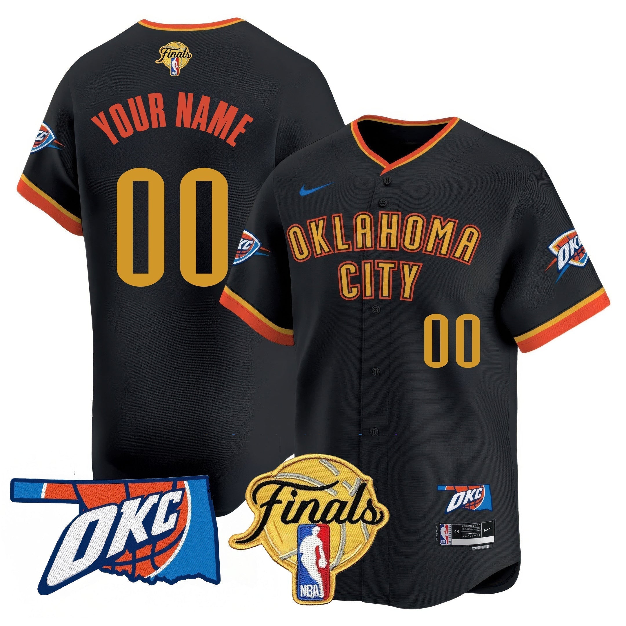 OKC Baseball Jersey - Final Patch - All Stitched