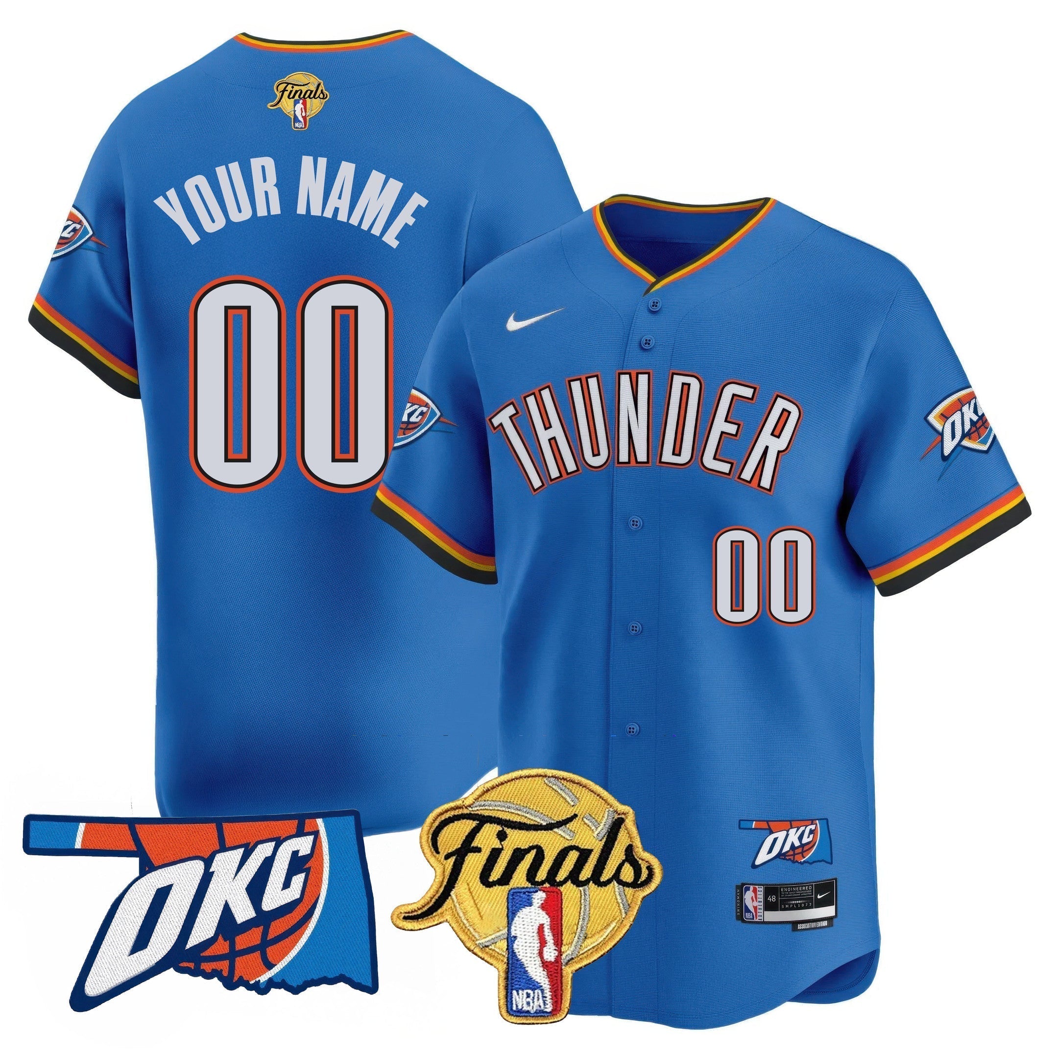 OKC Baseball Jersey - Final Patch - All Stitched