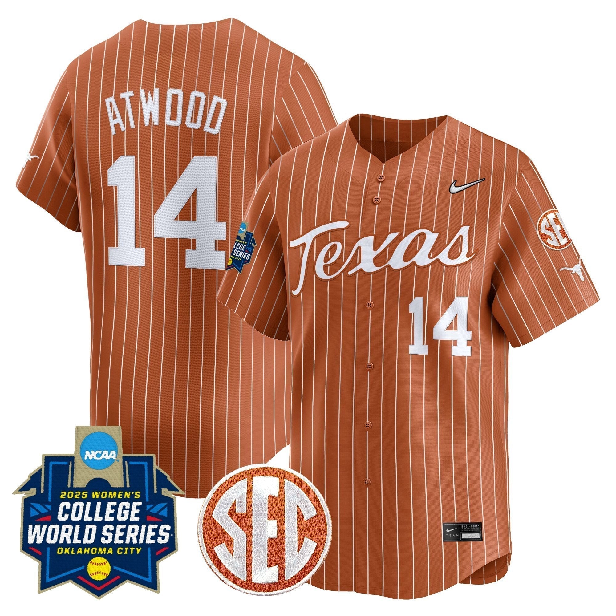 TEX Softball 2025 World Series (WCWS) Vapor Premier Limited Jersey - All Stitched