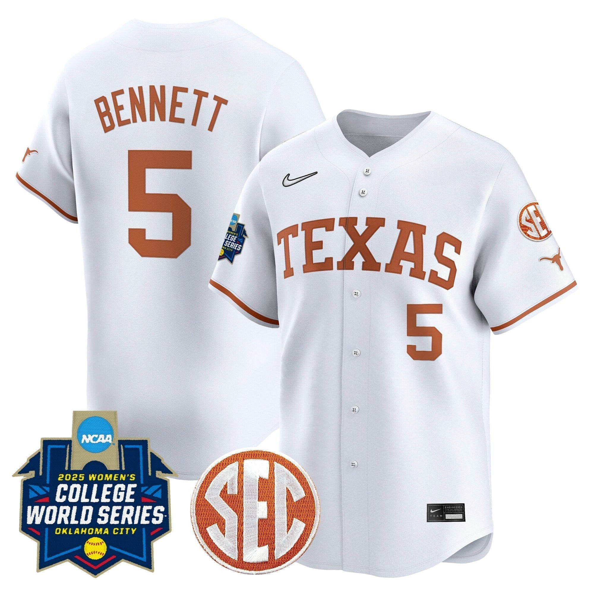 TEX Softball 2025 World Series (WCWS) Vapor Premier Limited Jersey - All Stitched