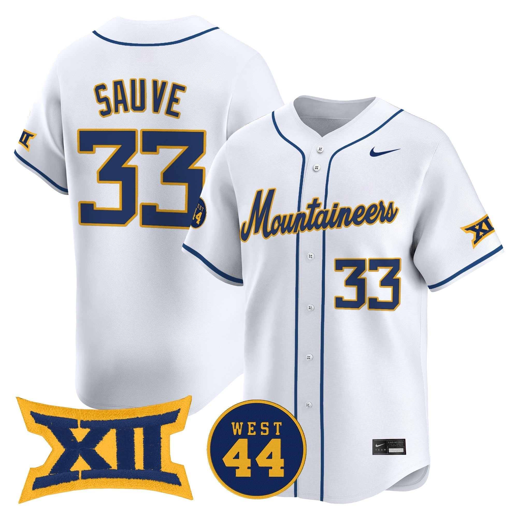 WVU 2025 Vapor Premier Limited Jersey - All Stitched