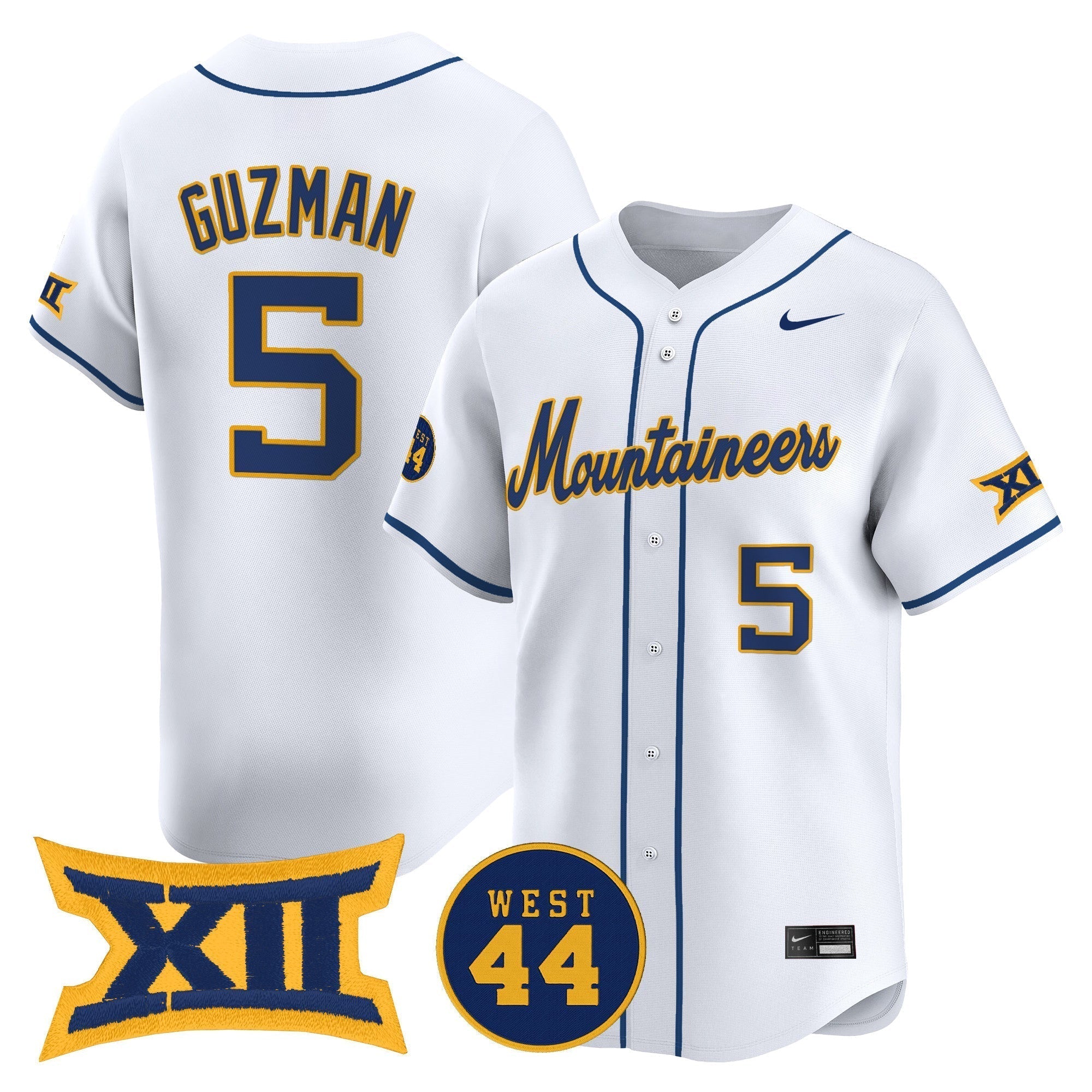 WVU 2025 Vapor Premier Limited Jersey - All Stitched