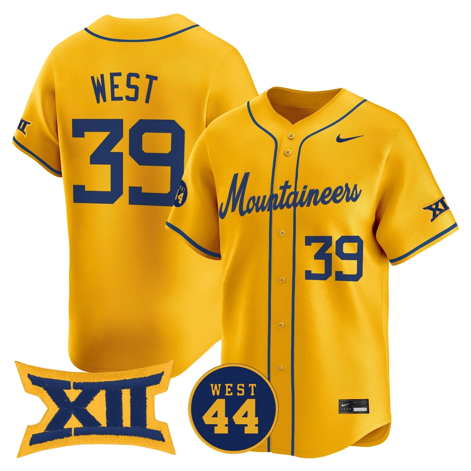 WVU 2025 Vapor Premier Limited Jersey - All Stitched