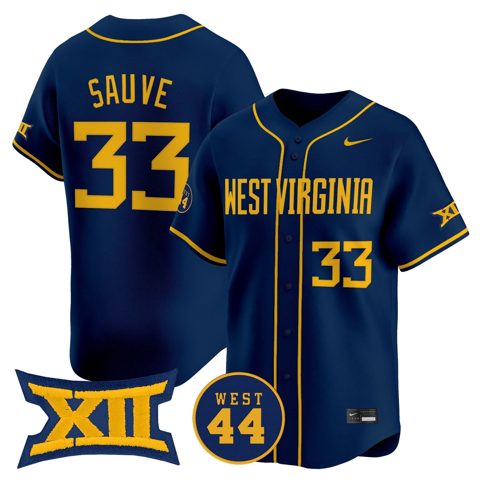 WVU 2025 Vapor Premier Limited Men Jersey - All Stitched