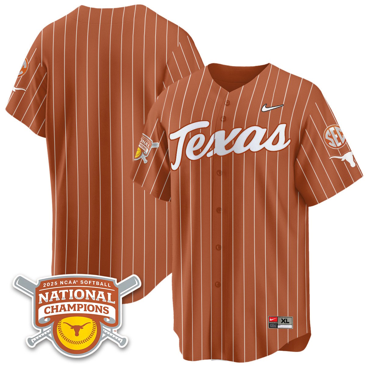 TEX Softball 2025 World Series Champions Limited Jersey - All Stitched