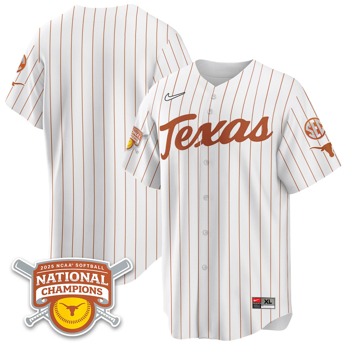 TEX Softball 2025 World Series Champions Limited Jersey - All Stitched