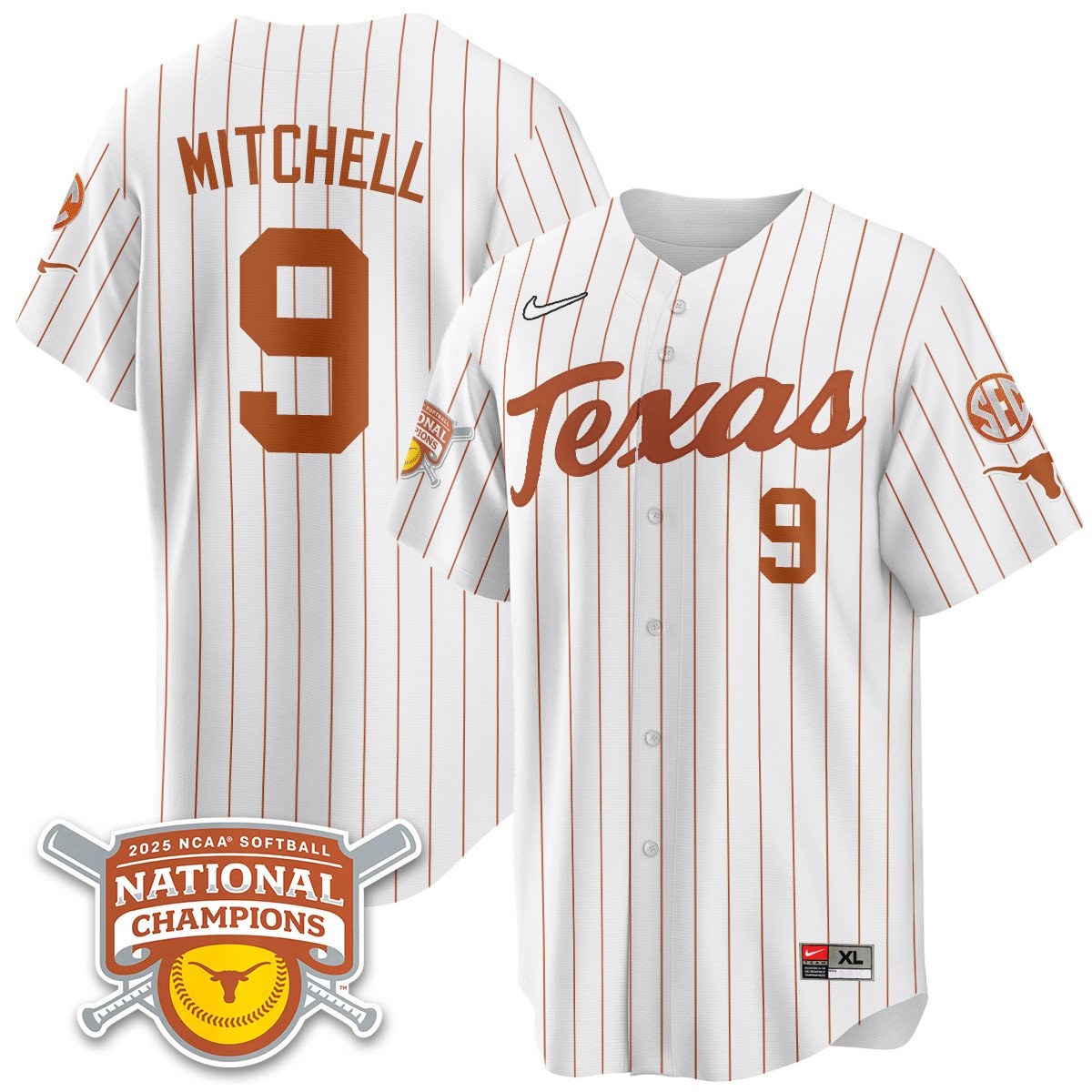 TEX Softball 2025 World Series Champions Limited Jersey - All Stitched
