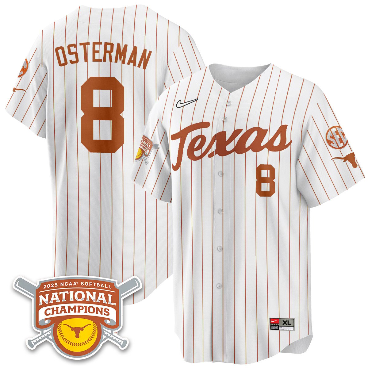 TEX Softball 2025 World Series Champions Limited Jersey - All Stitched