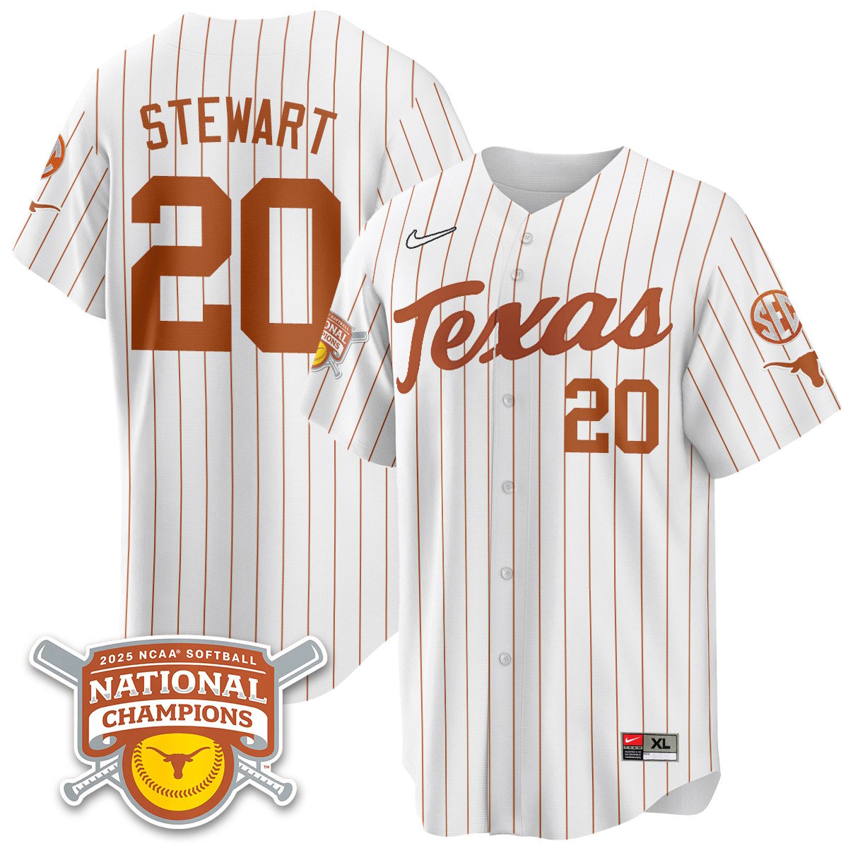 TEX Softball 2025 World Series Champions Limited Jersey - All Stitched