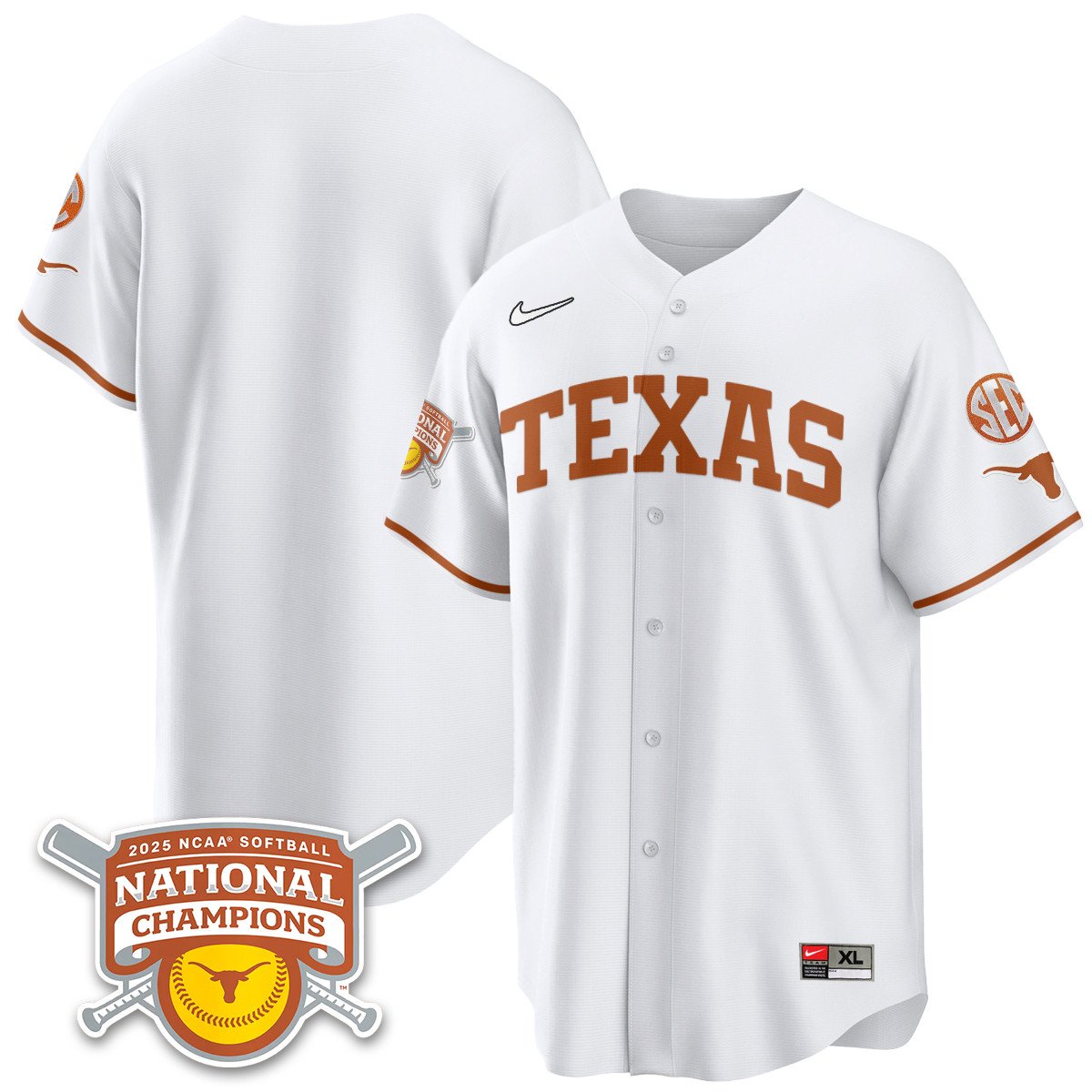 TEX Softball 2025 World Series Champions Limited Jersey - All Stitched