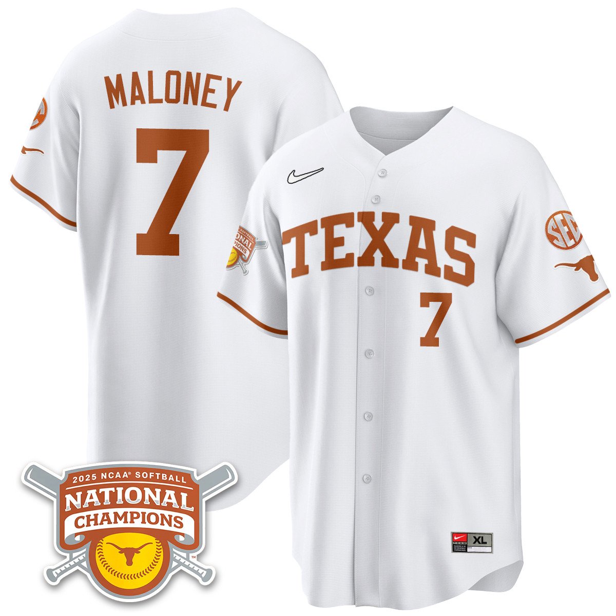 TEX Softball 2025 World Series Champions Limited Jersey - All Stitched