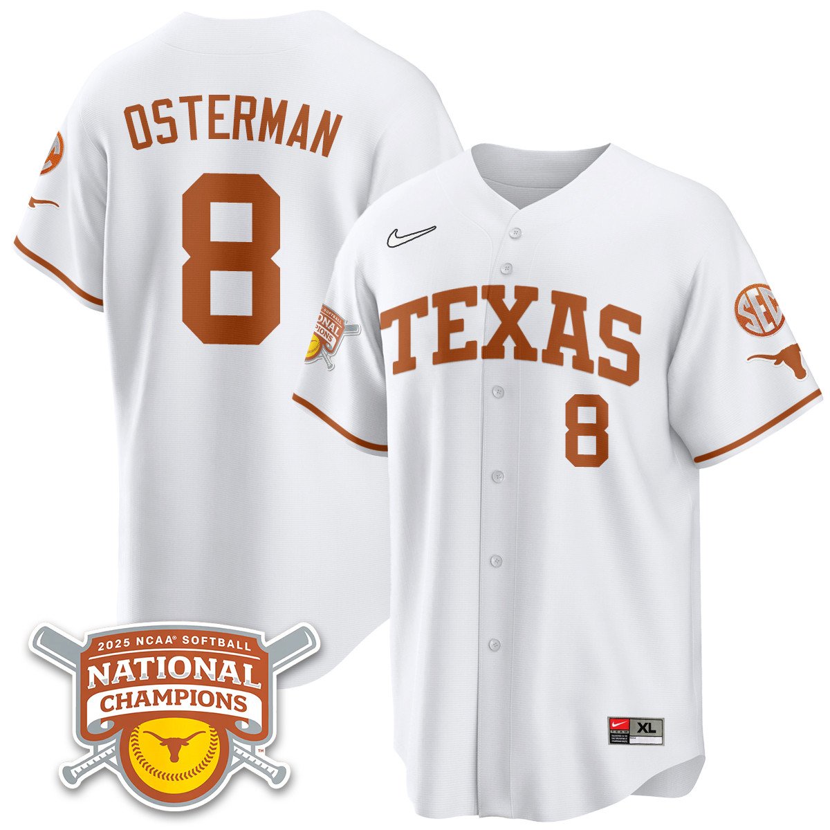 TEX Softball 2025 World Series Champions Limited Jersey - All Stitched