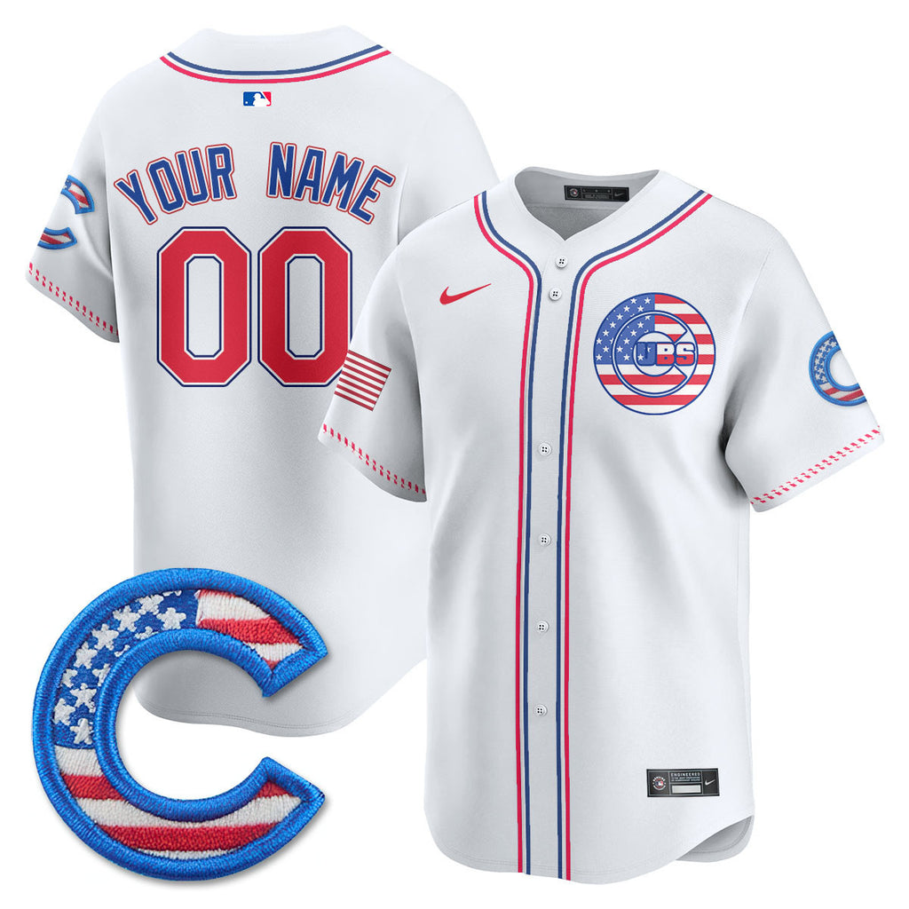 Men' Chicago Cubs 2025 Fourth of July Jersey - All Stitched