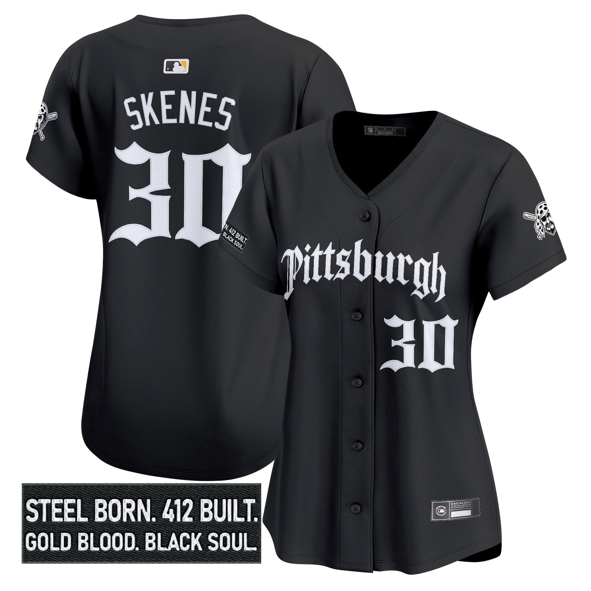 Women's PIT 'Gothic Steel City Edition' Vapor Premier Limited Jersey - All Stitched