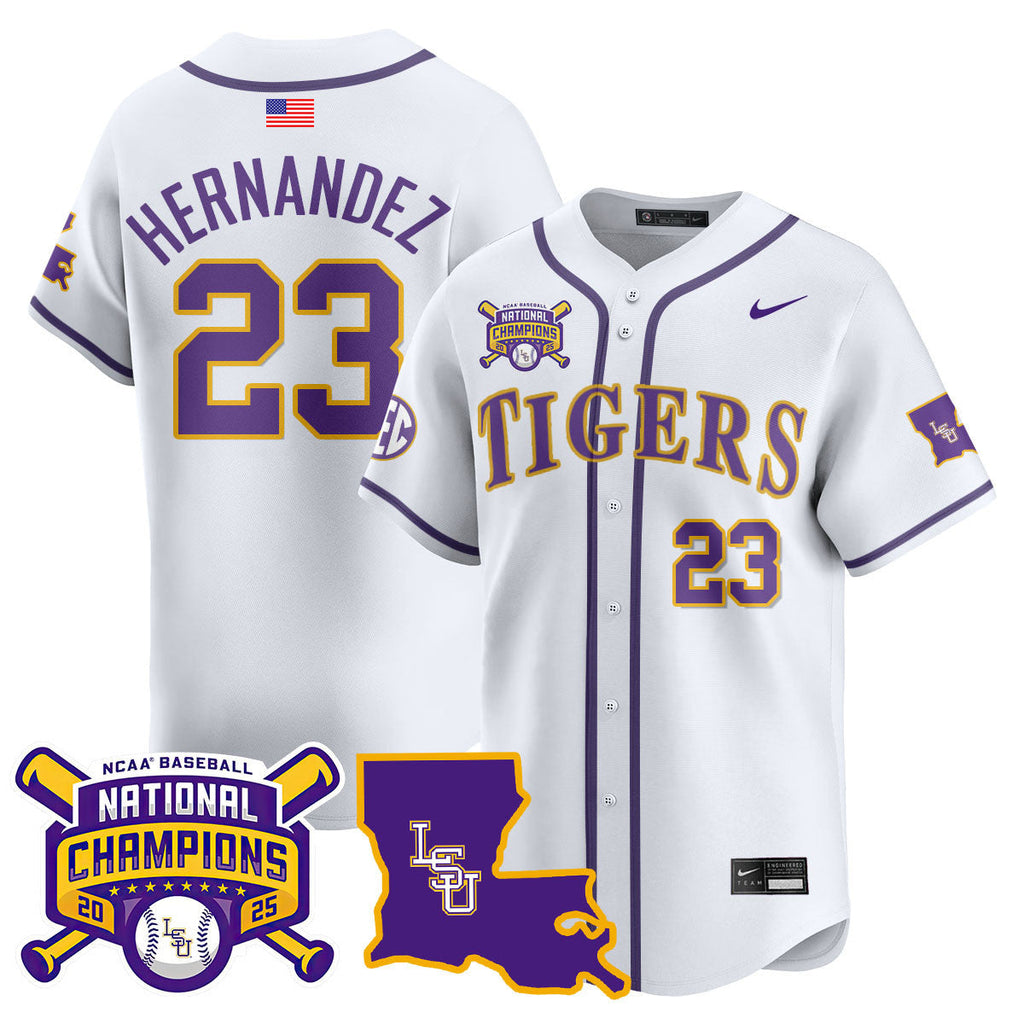 LSU 2025 World Series Champions Limited Jersey - Stitched