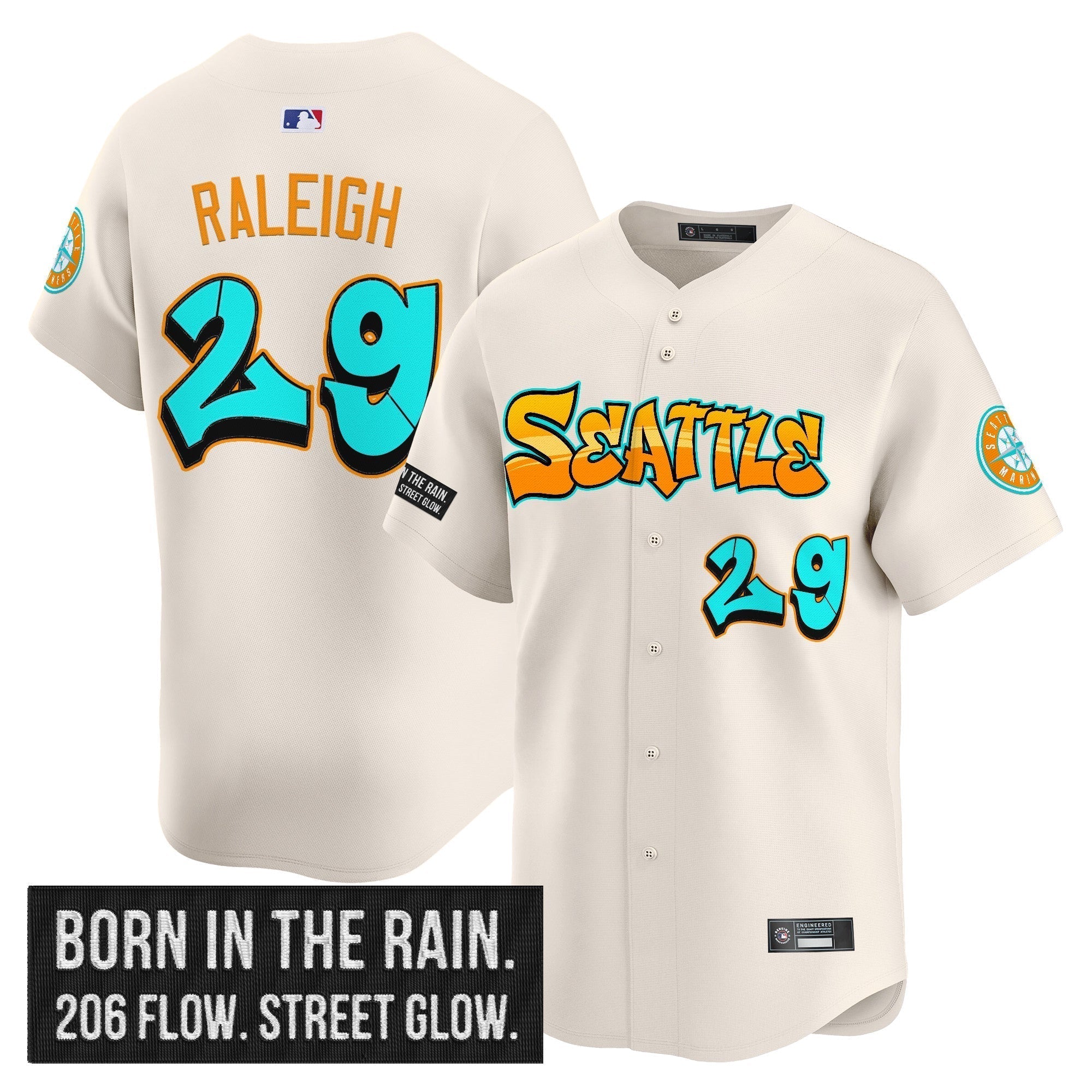 SEA 'Graffiti Emerald Drop Edition' Vapor Premier Limited Jersey - Stitched
