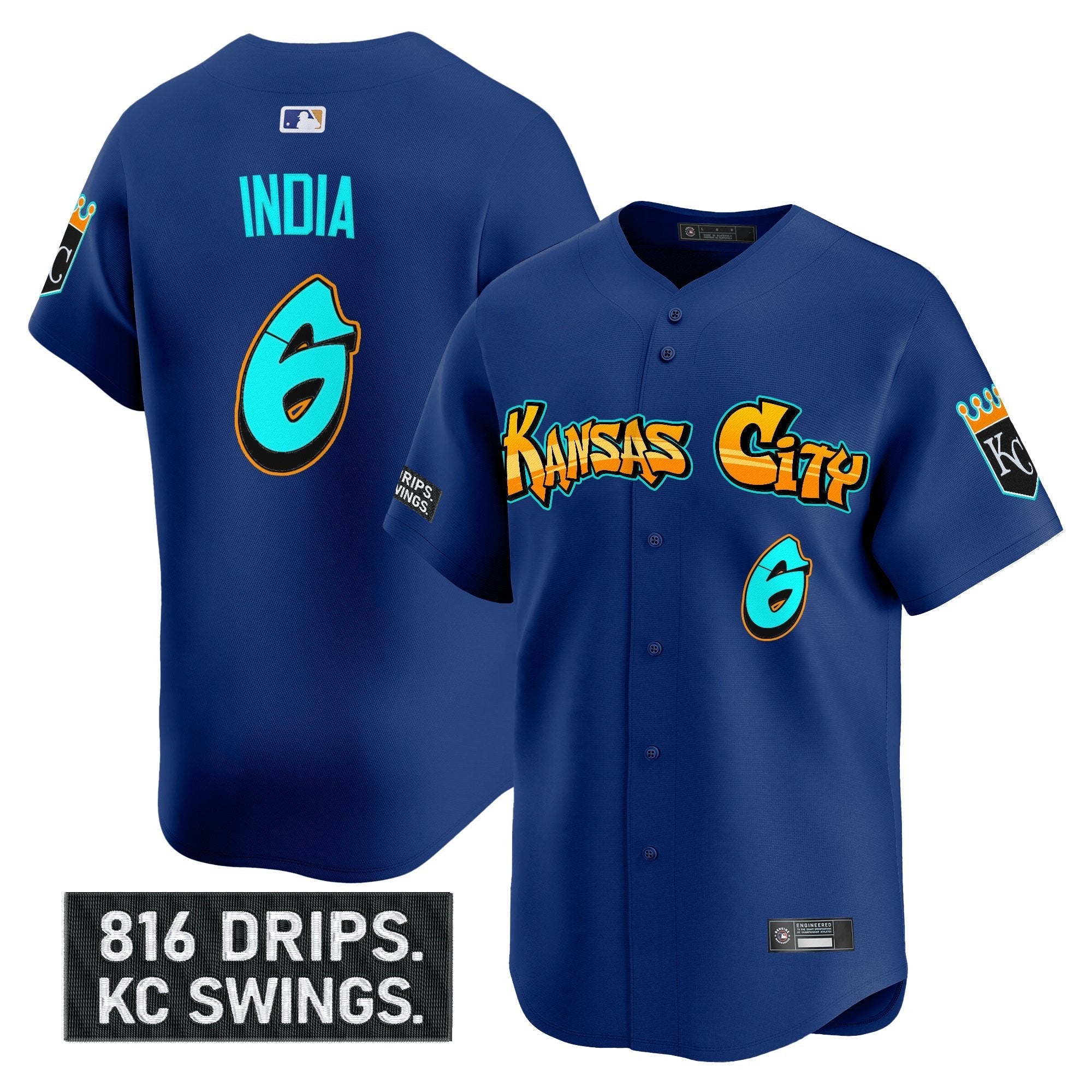 KC 'Graffiti Crown Drop Edition' Vapor Premier Limited Jersey - Stitched