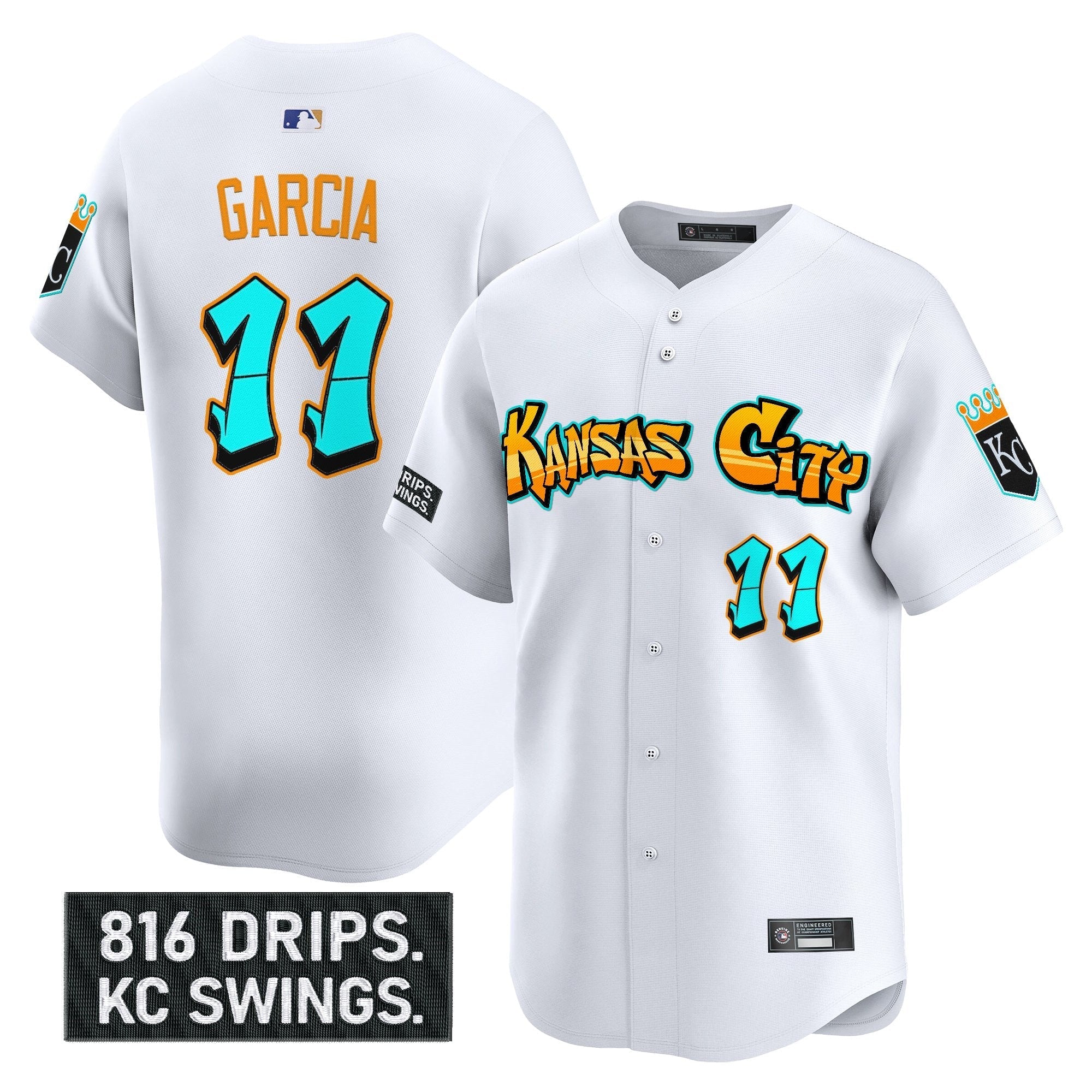 KC 'Graffiti Crown Drop Edition' Vapor Premier Limited Jersey - Stitched