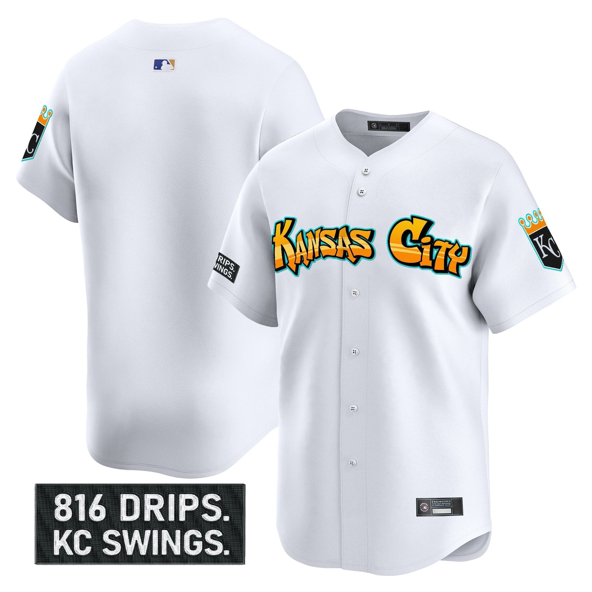 KC 'Graffiti Crown Drop Edition' Vapor Premier Limited Jersey - Stitched