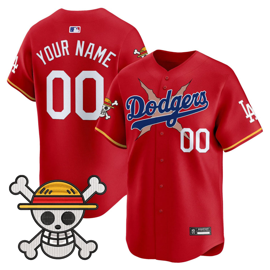 Custom Los Angeles Dodgers x One Piece 2025 Vapor Premier Limited Jersey - Stitched