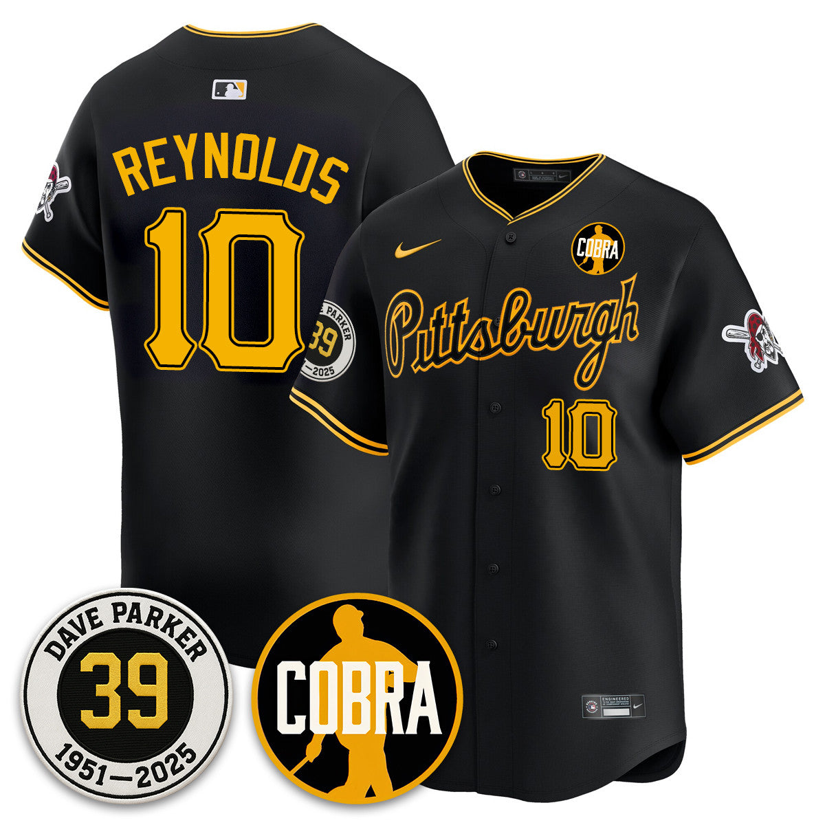 PIT Memories Dave Parker Men Jersey- â€œCOBRAâ€ Patch - All Stitched