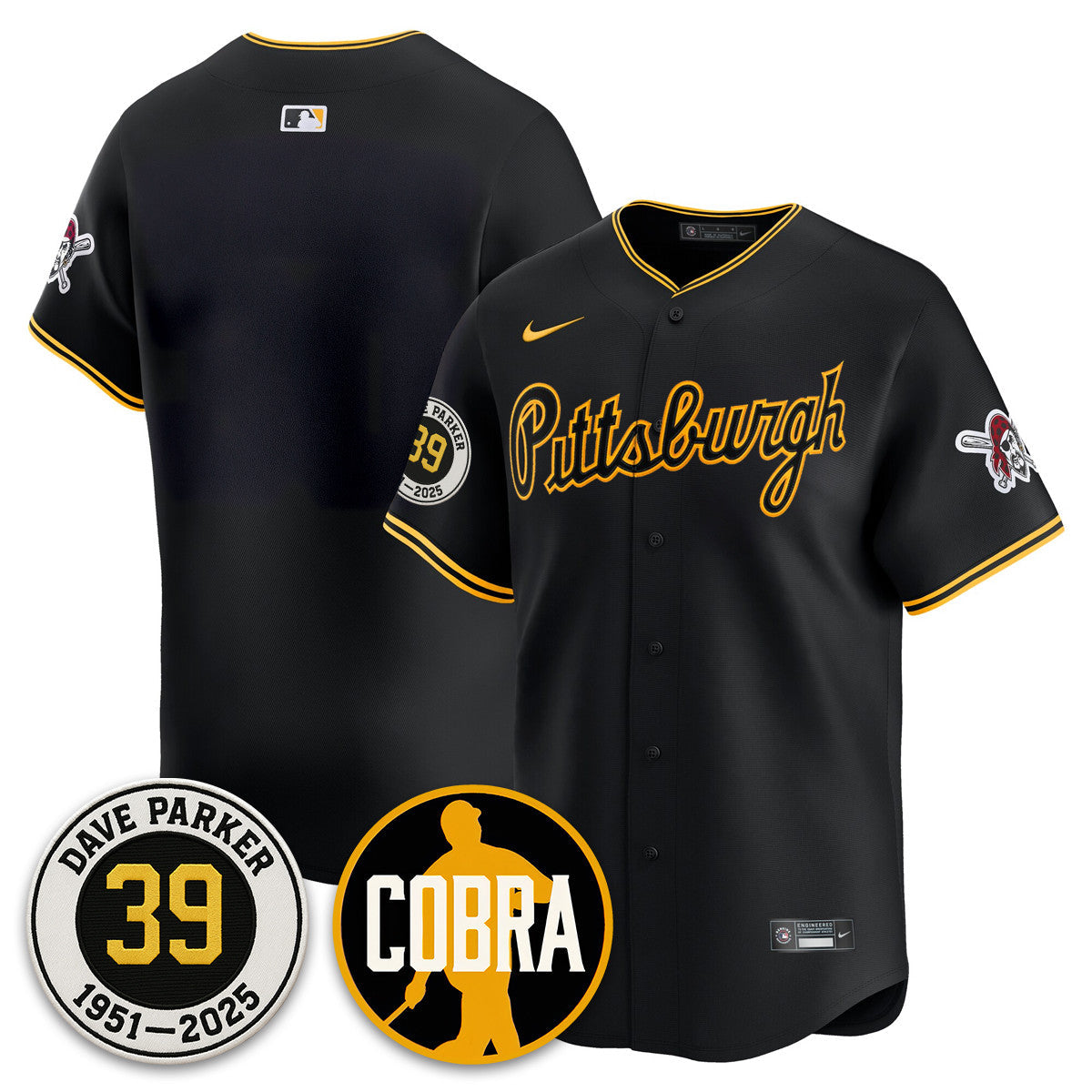 PIT Memories Dave Parker Jersey- â€œCOBRAâ€ Patch - All Stitched