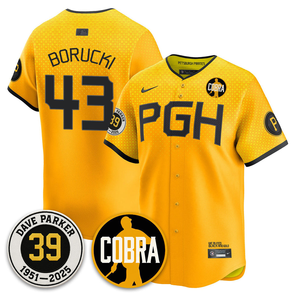 PIT Memories Dave Parker Men Jersey- â€œCOBRAâ€ Patch - All Stitched