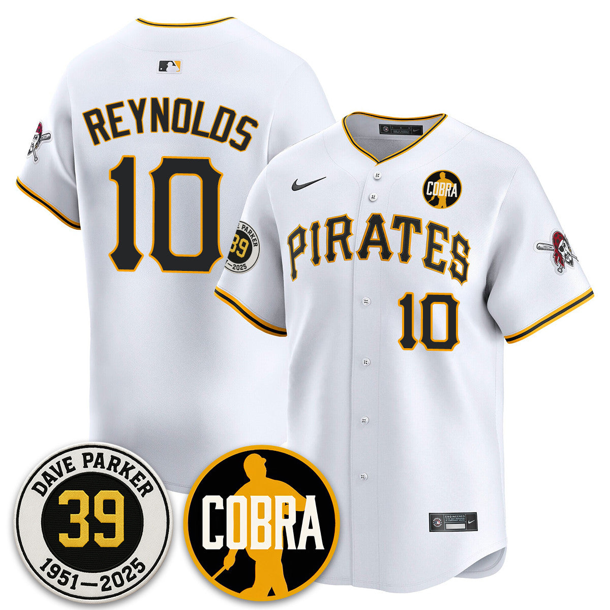 PIT Memories Dave Parker Jersey- â€œCOBRAâ€ Patch - All Stitched
